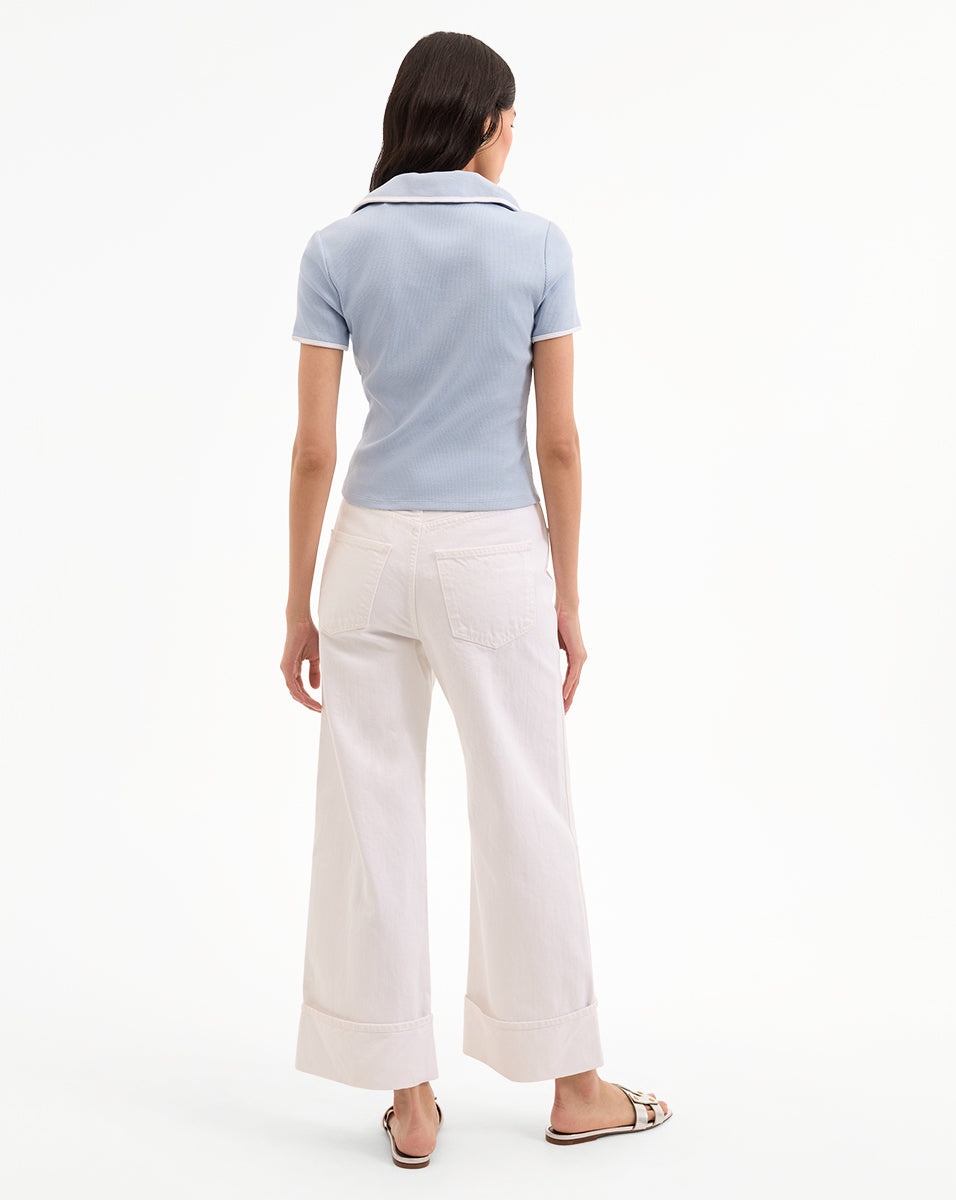 KEARNEY TEE WITH CONTRAST PIPING - 6