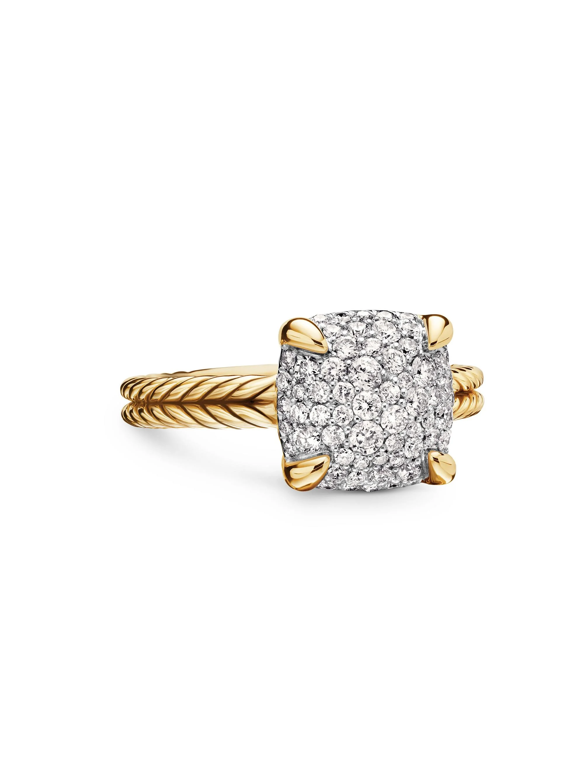 Women's Chatelaine Ring in 18K Yellow Gold - Diamond - 1