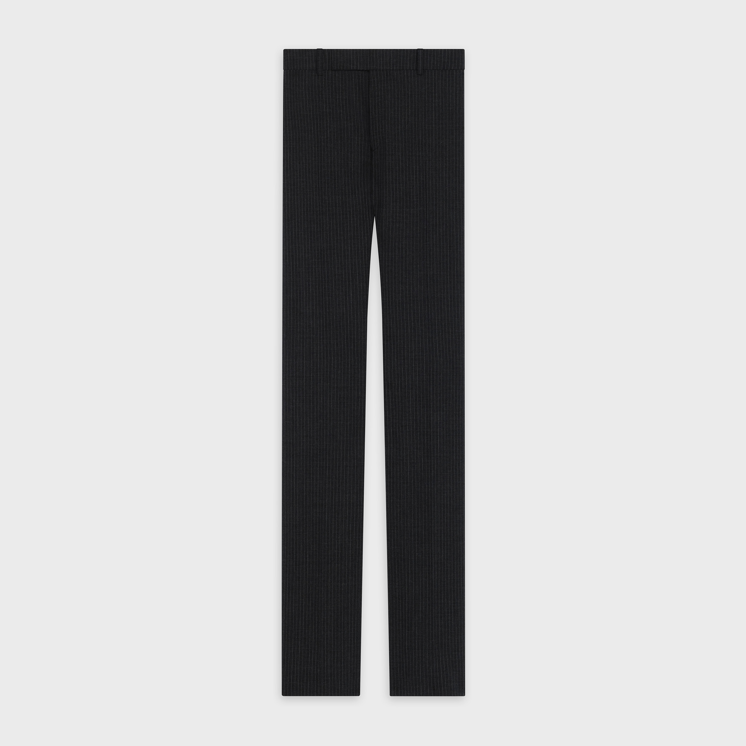 FLARED PANTS IN STRIPED WOOL FABRIC - 1