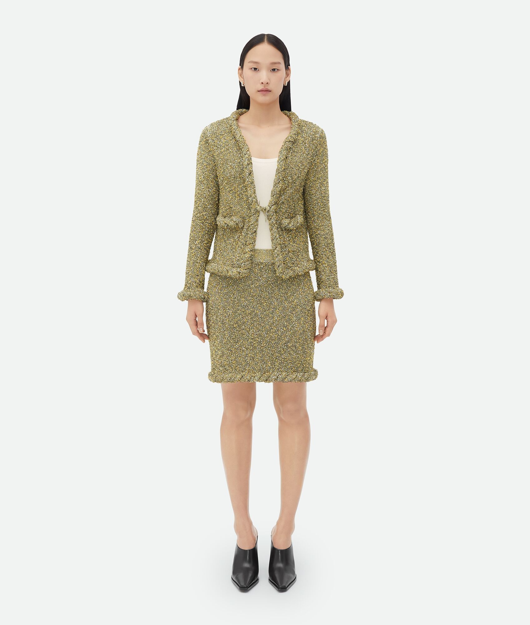 Towelling Viscose Mini Skirt - 4