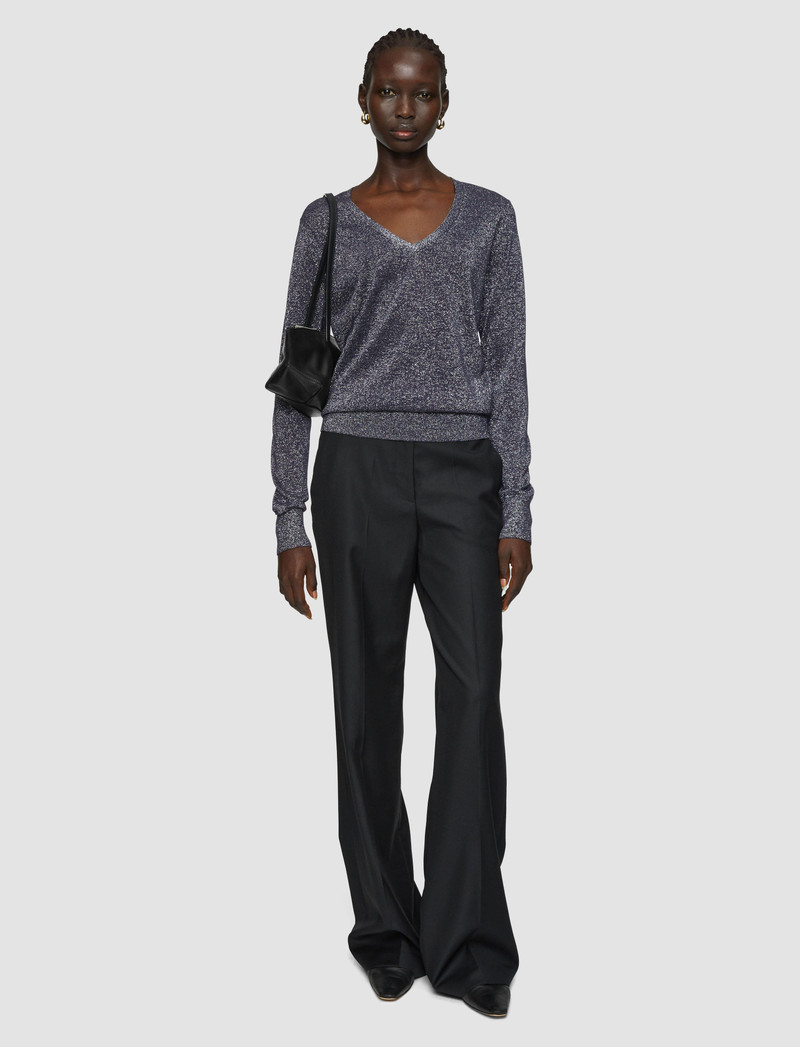 JOSEPH Lurex Knit V Neck Jumper outlook