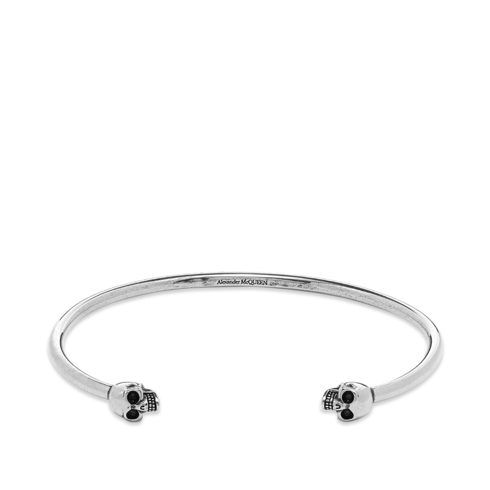 Alexander McQueen Thin Twin Skull Bracelet - 1