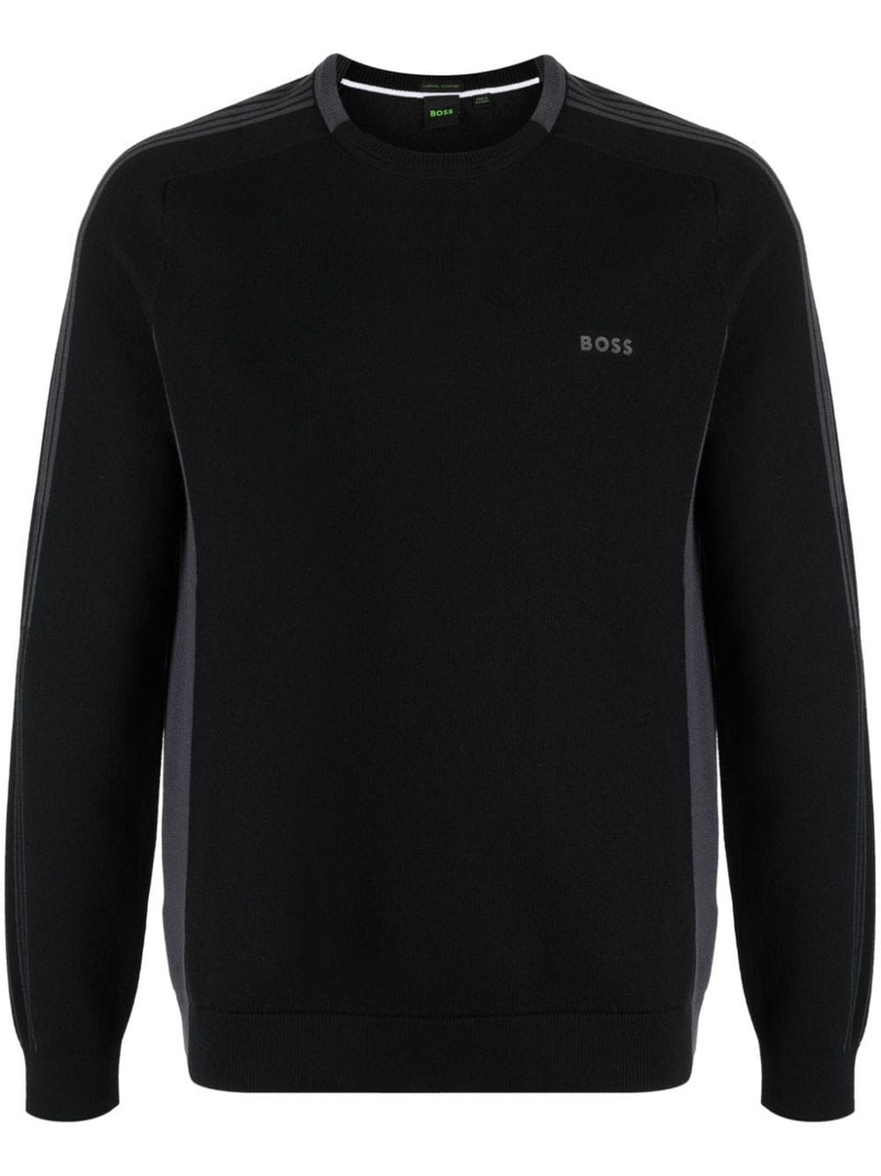 Rinos colour-block jumper 1