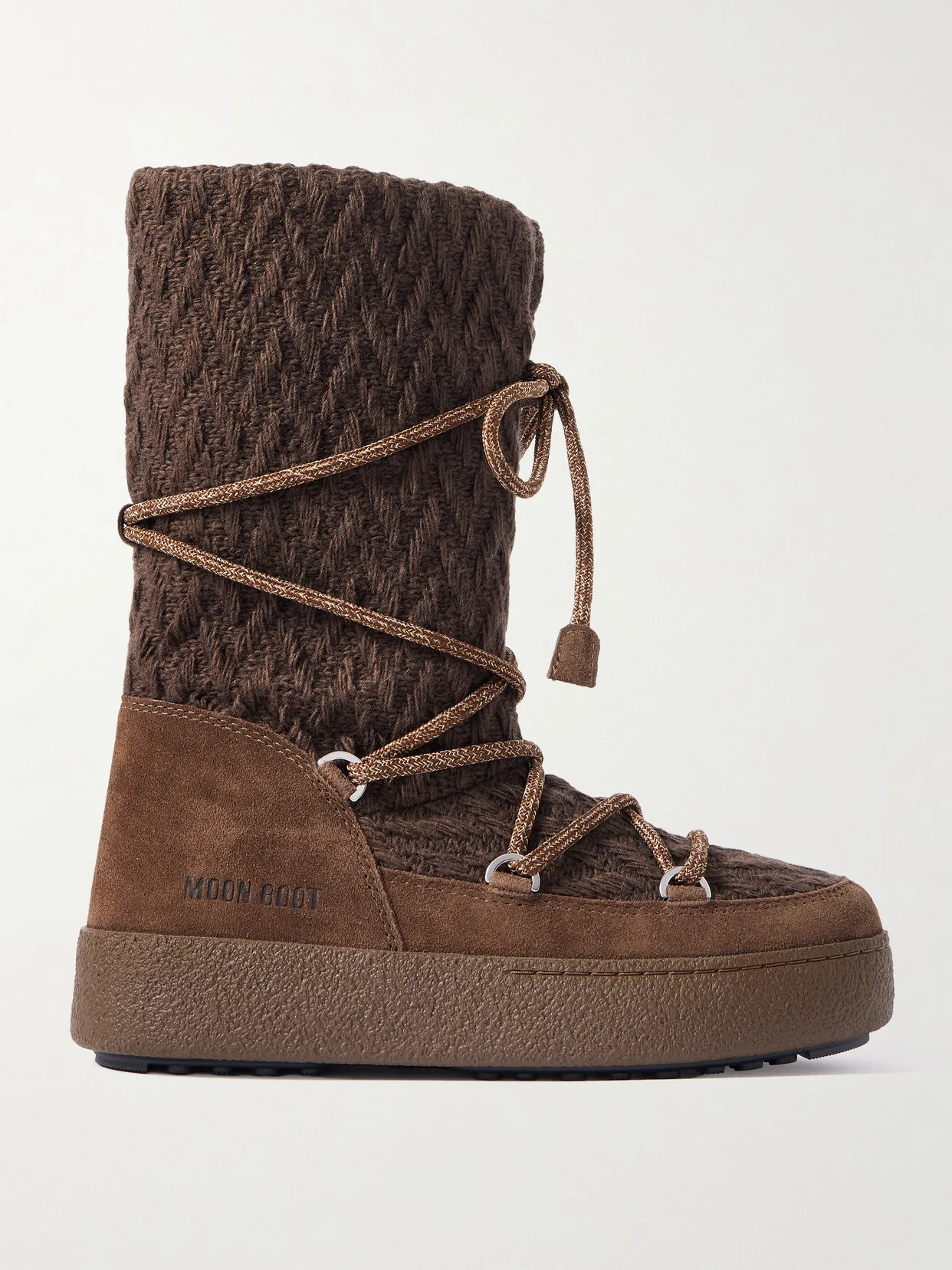 + Guest In Residence Ltrack Suede-trimmed Knitted Snow Boots - 1