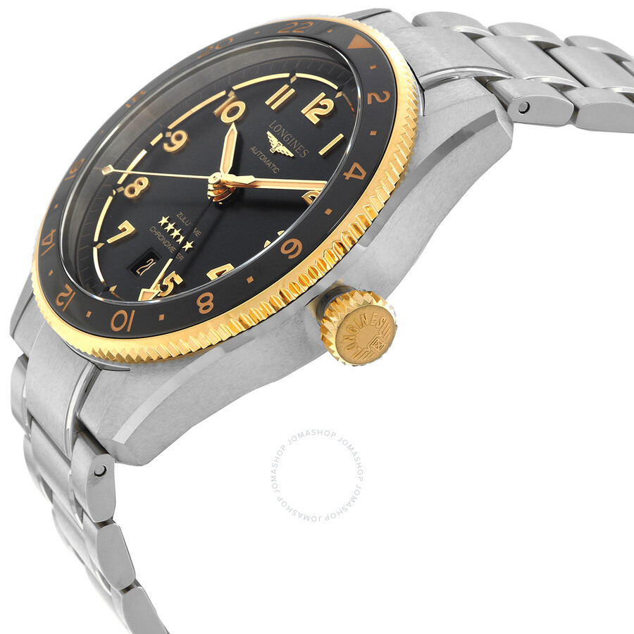 Longines Spirit Zulu Time Automatic Anthracite Dial Men's Watch L3.812.5.53.6 - 2