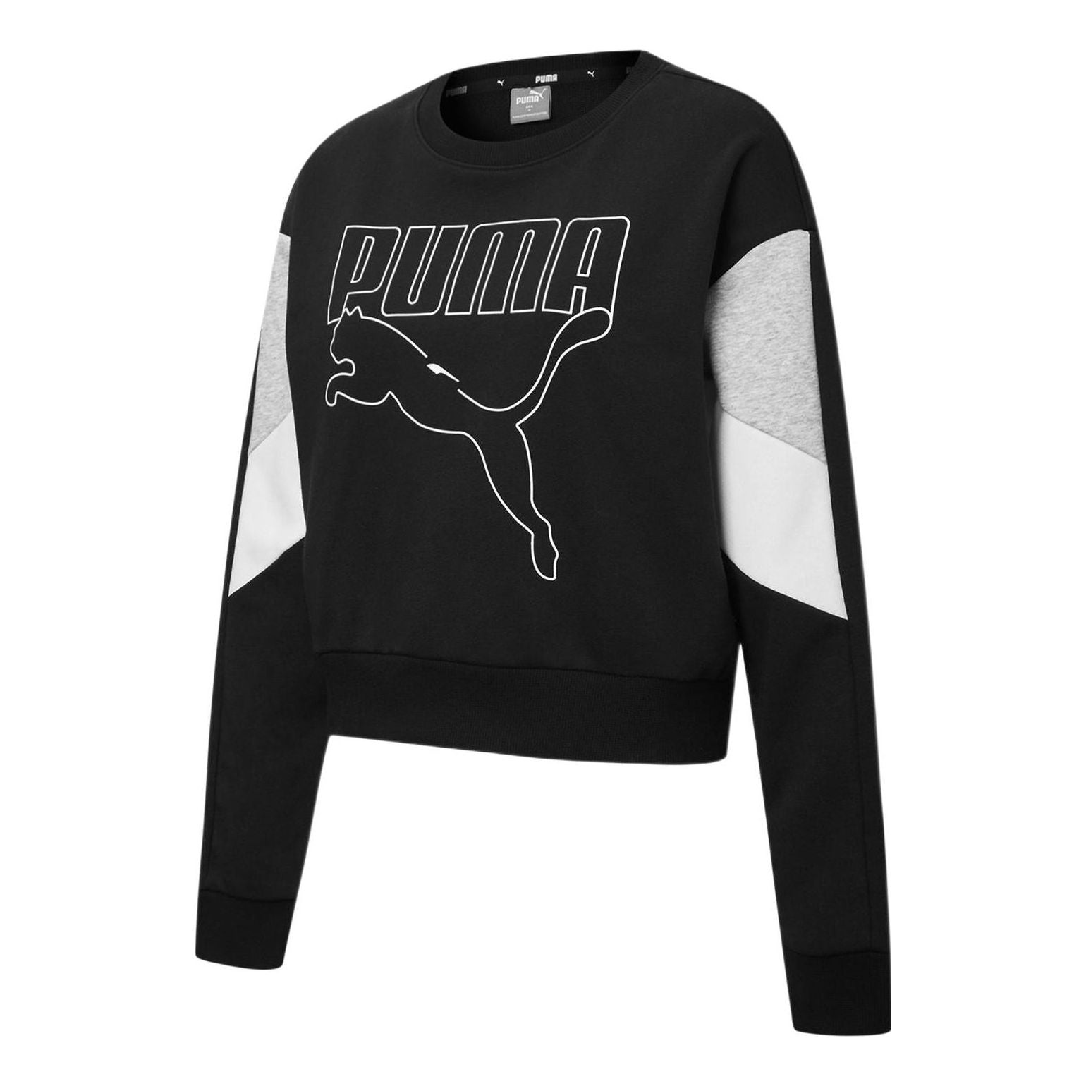 (WMNS) PUMA Rebel Crew Neck Sweater 'Black' 845607-01 - 1