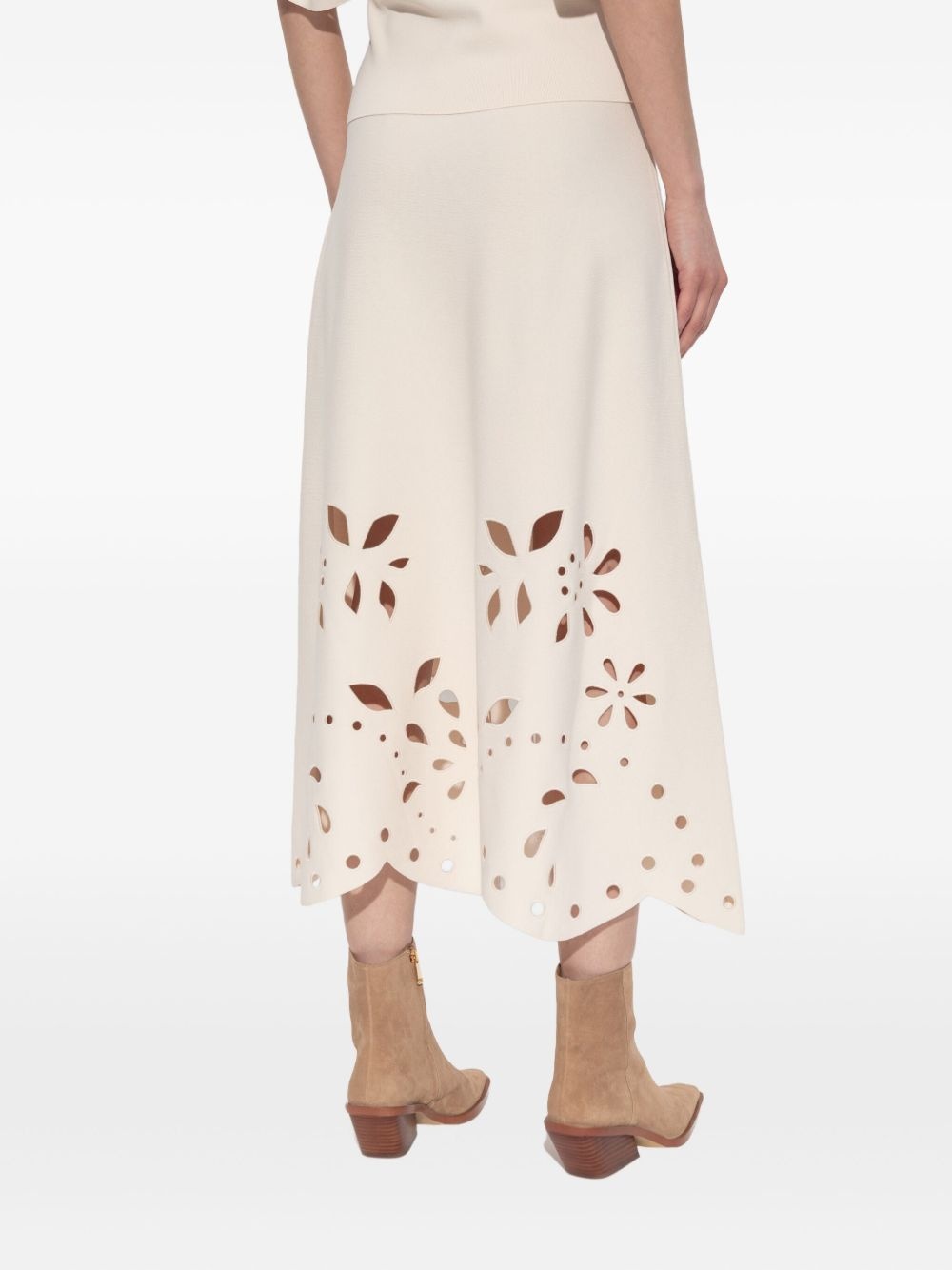 laser-cut scalloped skirt - 3