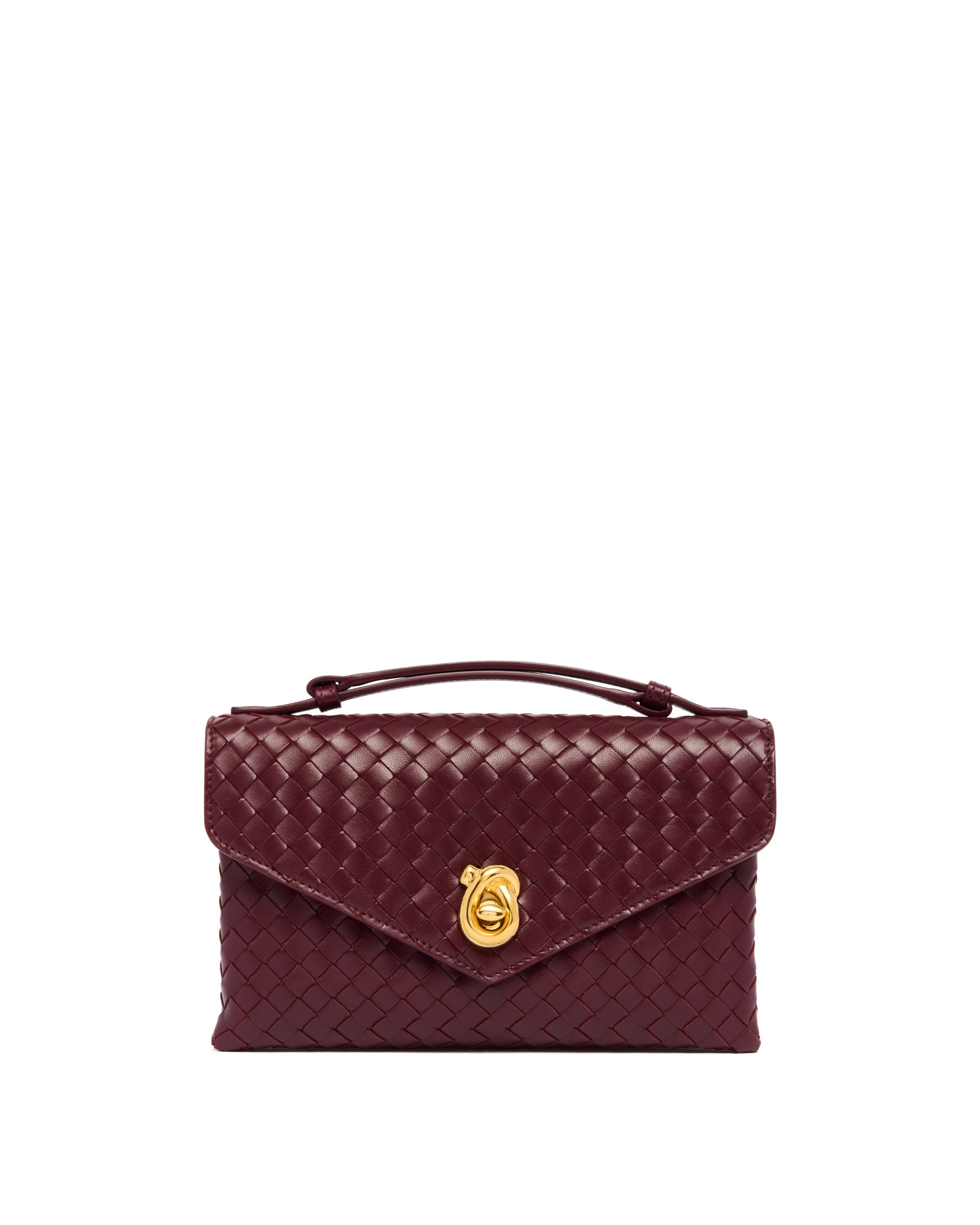 Burgundy Knot Lock Bag - 1