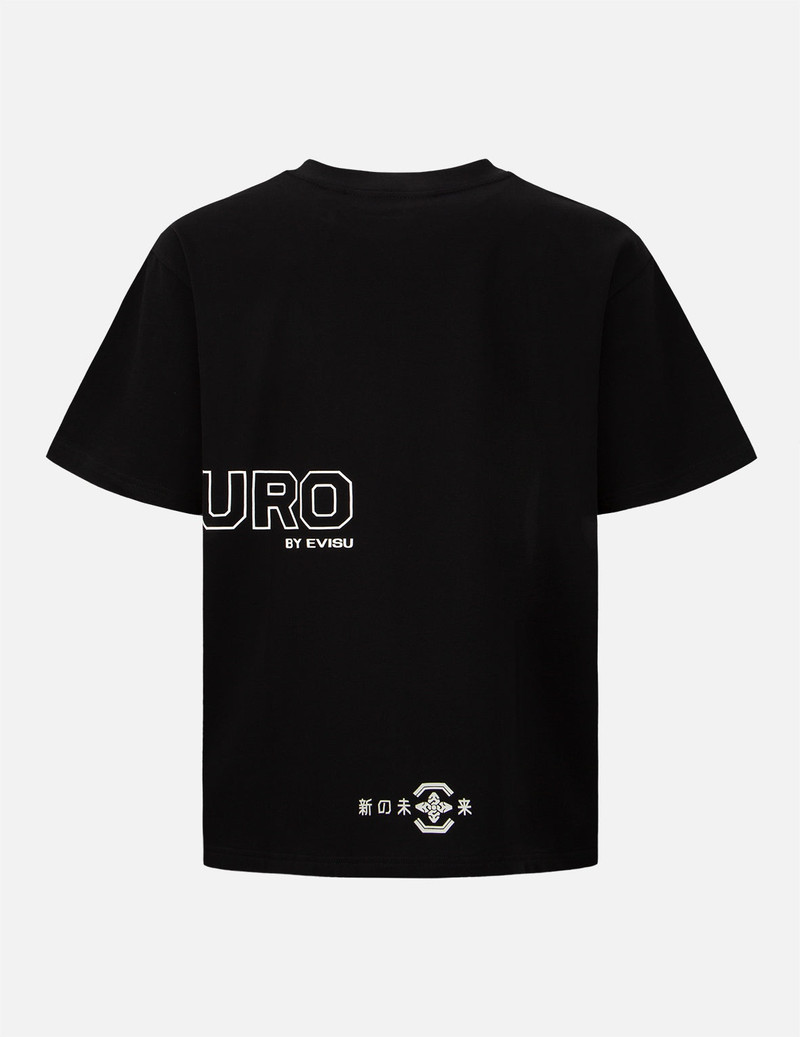 EVISU Graffiti Effect Logo and Slogan Print T-shirt outlook