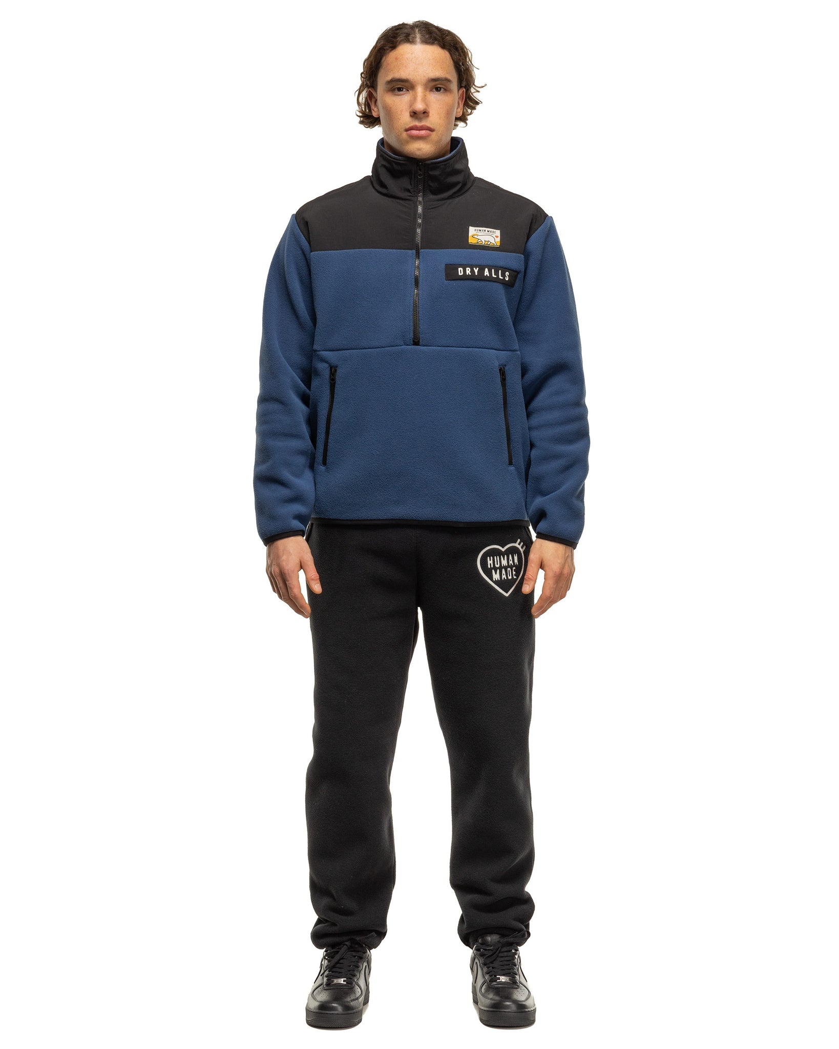 Human Made Fleece Half-Zip Jacket Navy | REVERSIBLE