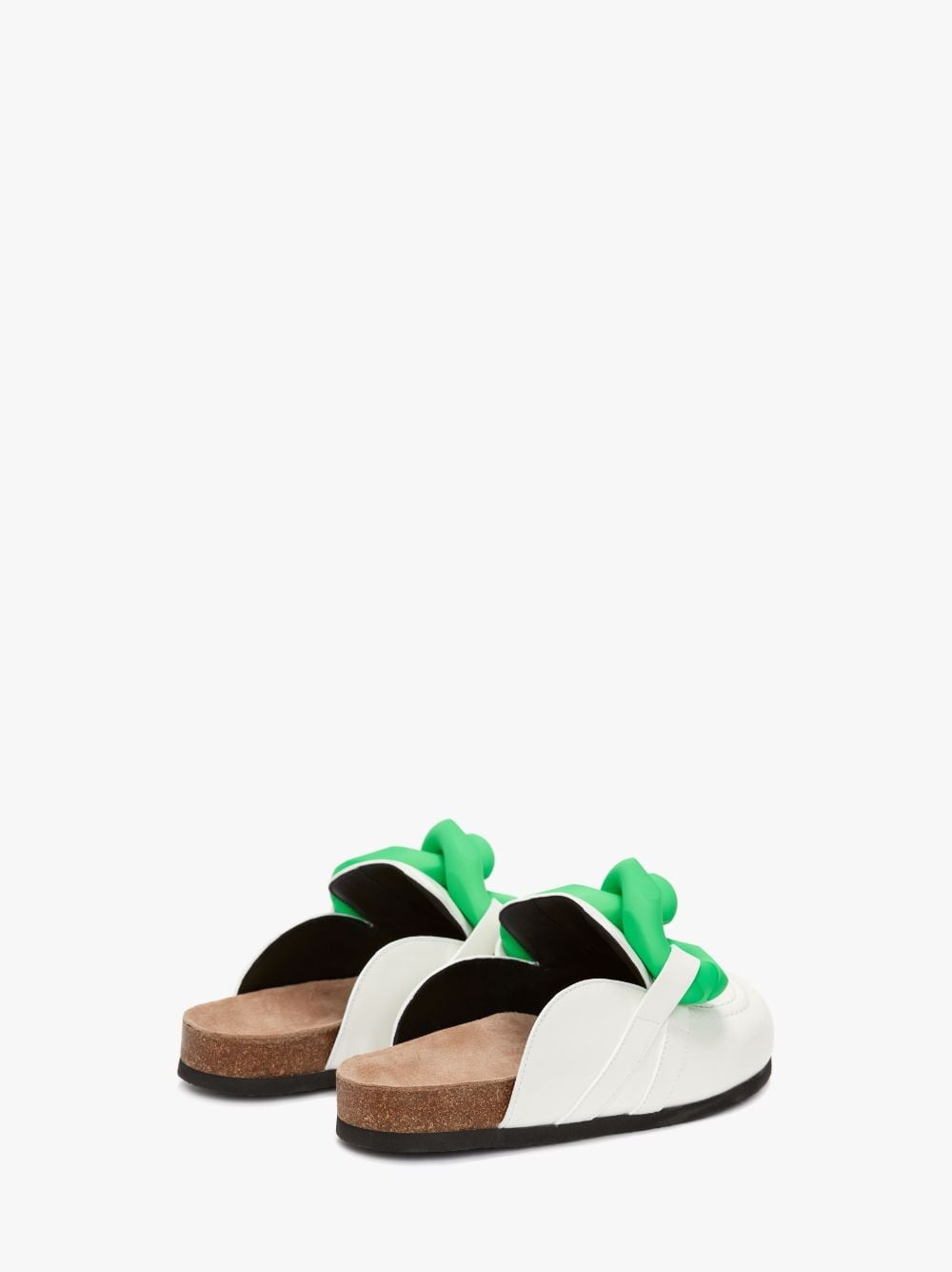 CHAIN LOAFER LEATHER MULES - 3