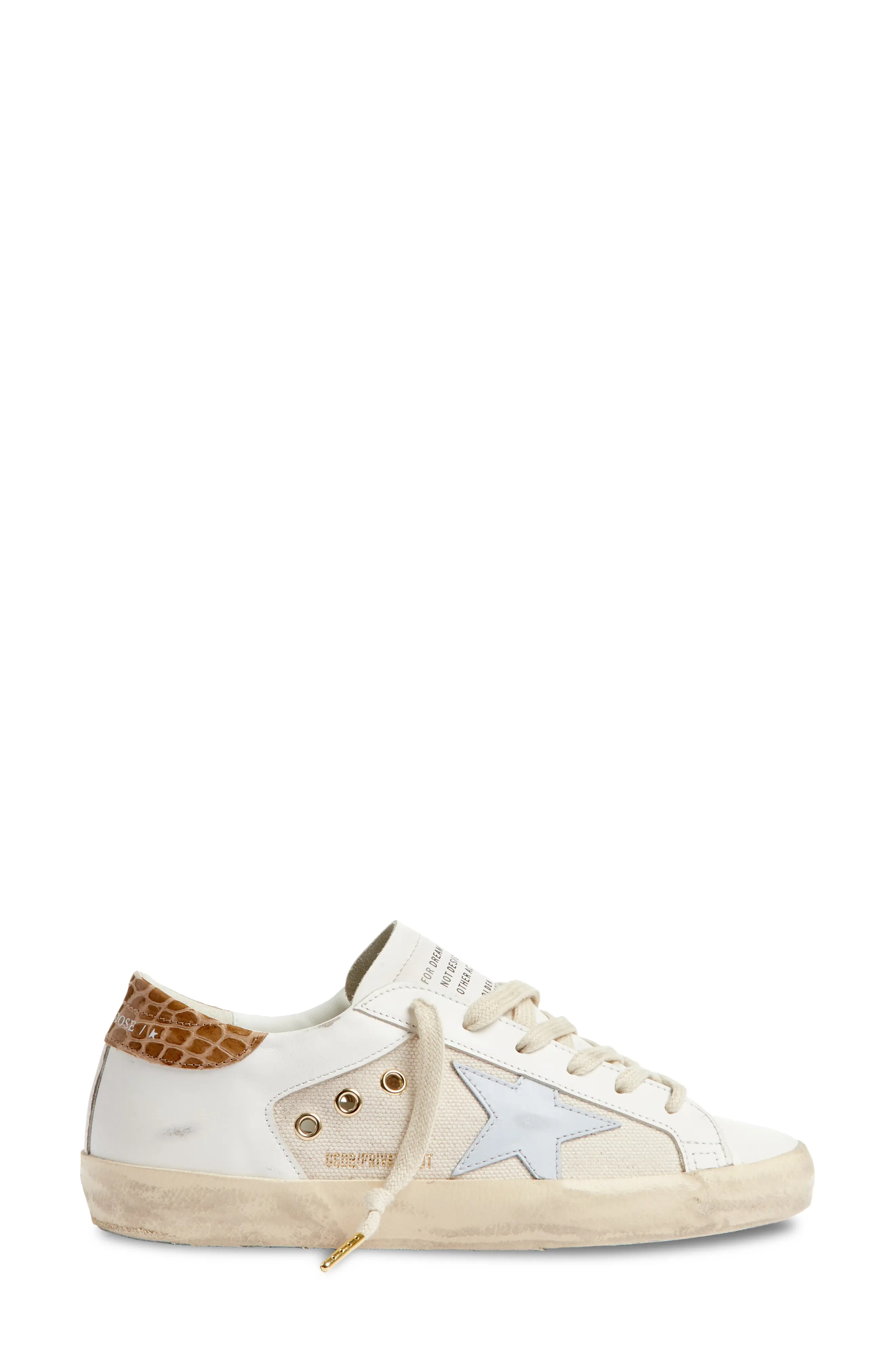 Super-Star Low Top Sneaker in White/Grey - 3