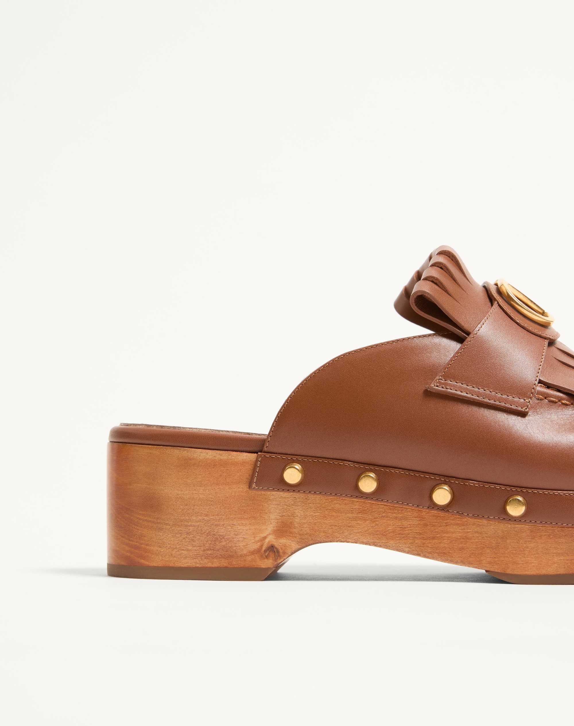 VLOGO SIGNATURE FRINGED CALFSKIN CLOG 45MM - 7