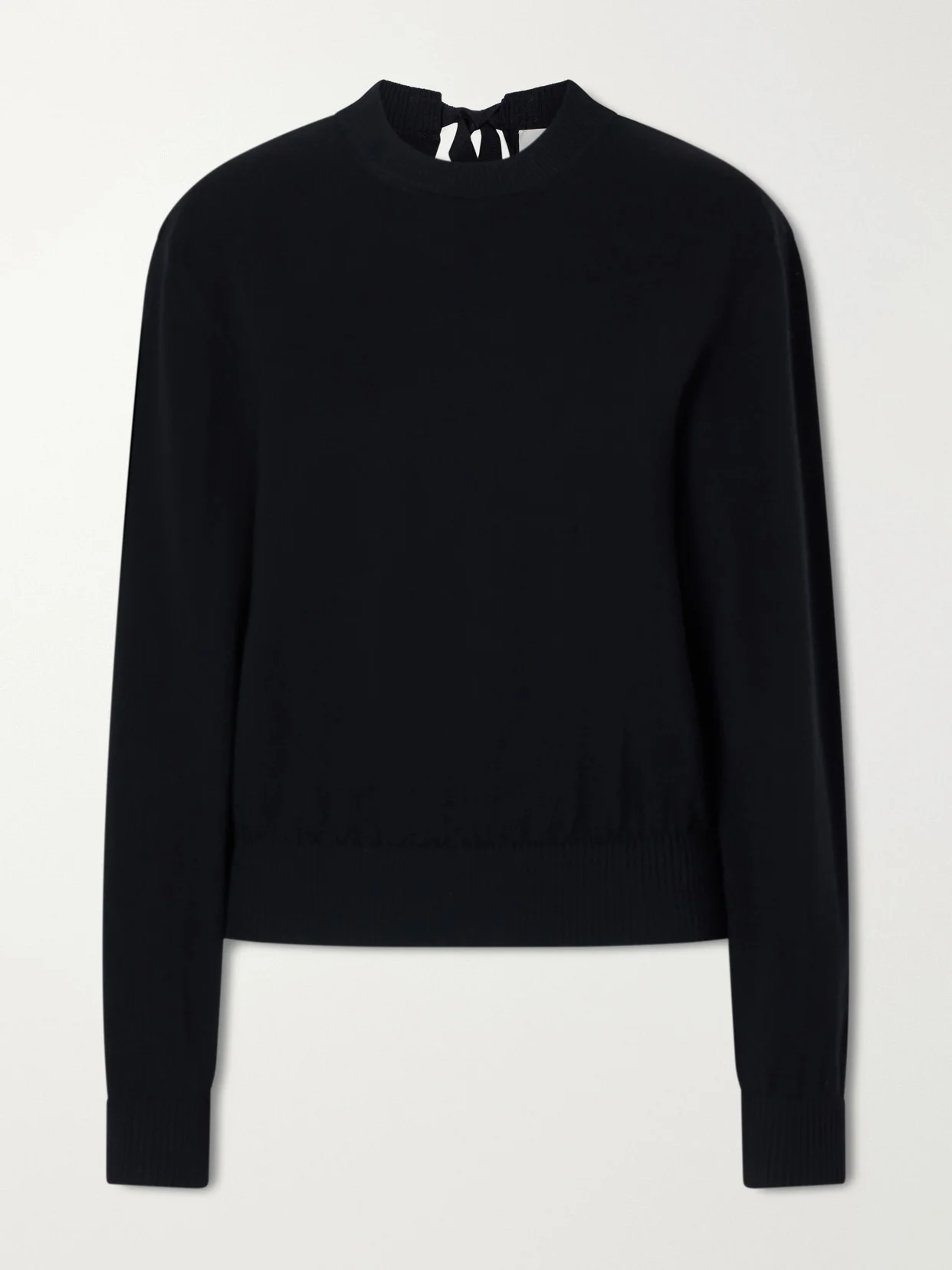 Bow-detailed Wool-blend Cardigan - 1