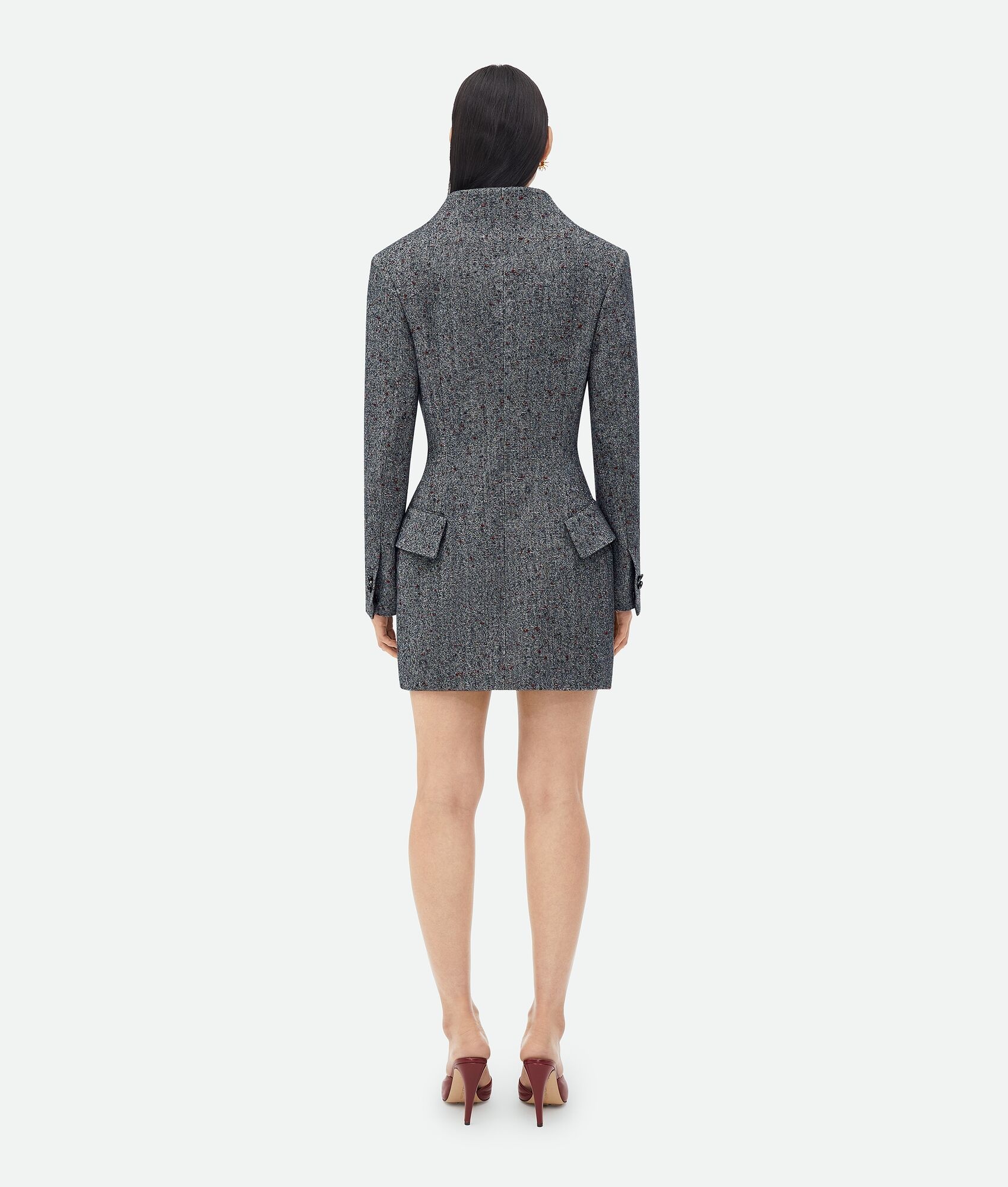 Knotted Wool Funnel Neck Jacket - 3