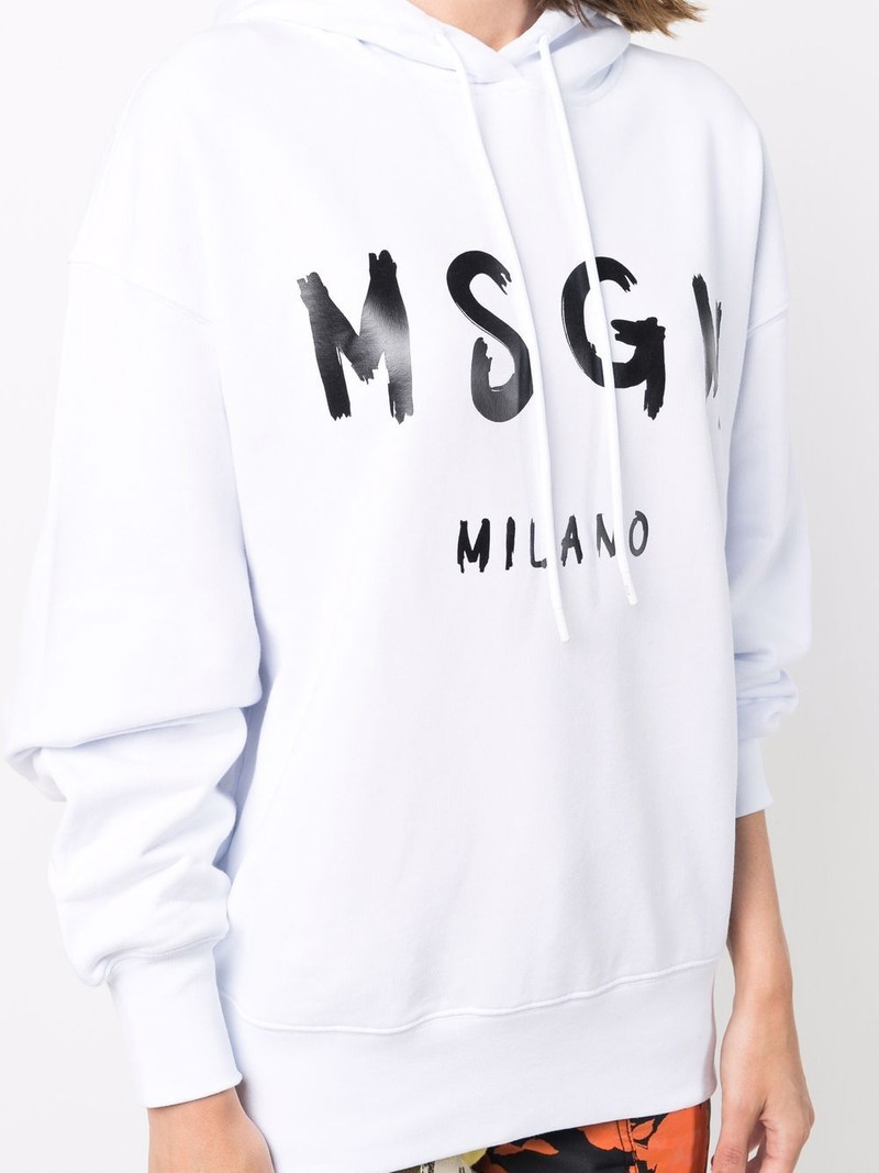 logo-print cotton hoodie 5