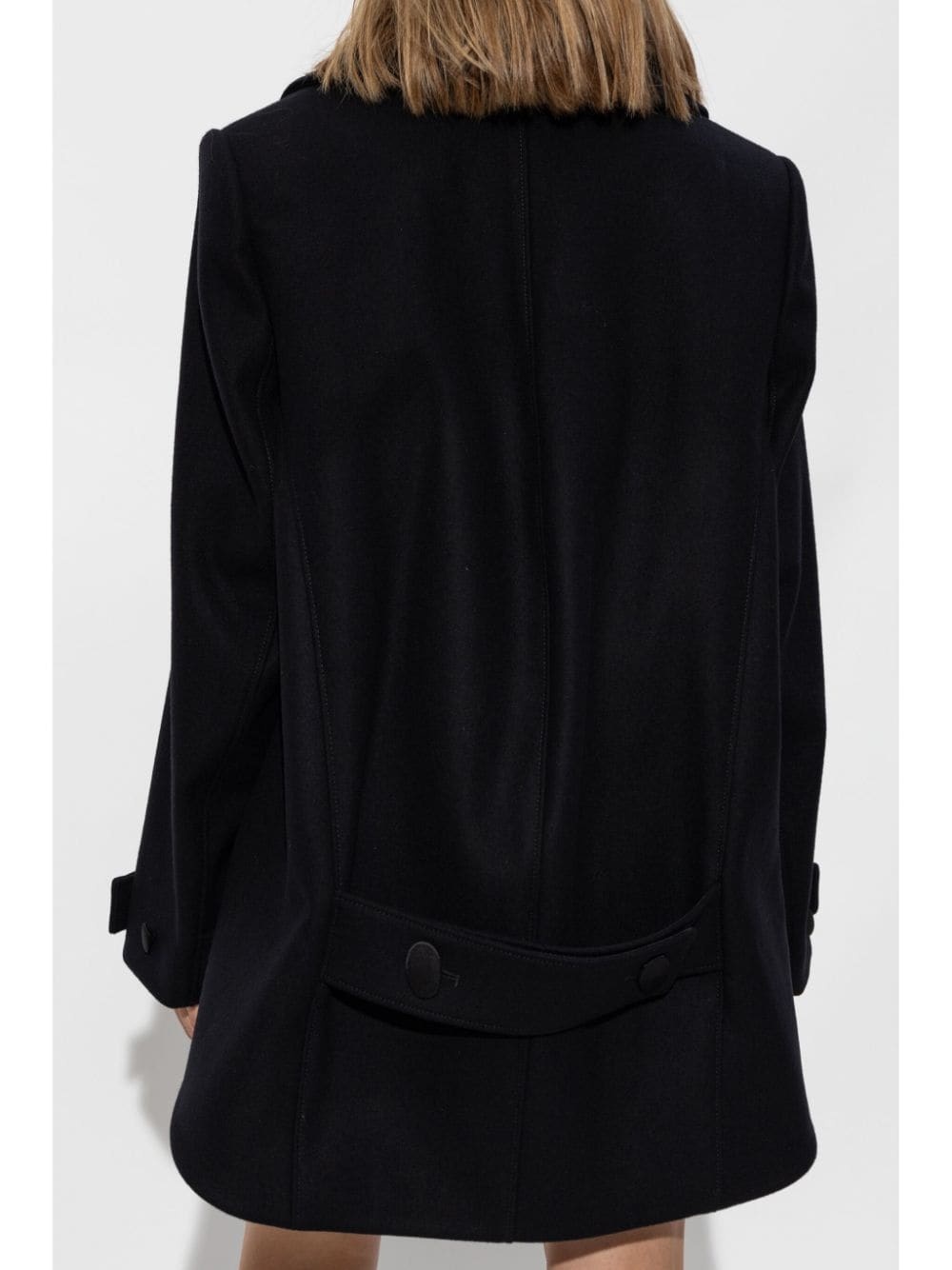 asymmetric wool jacket - 4