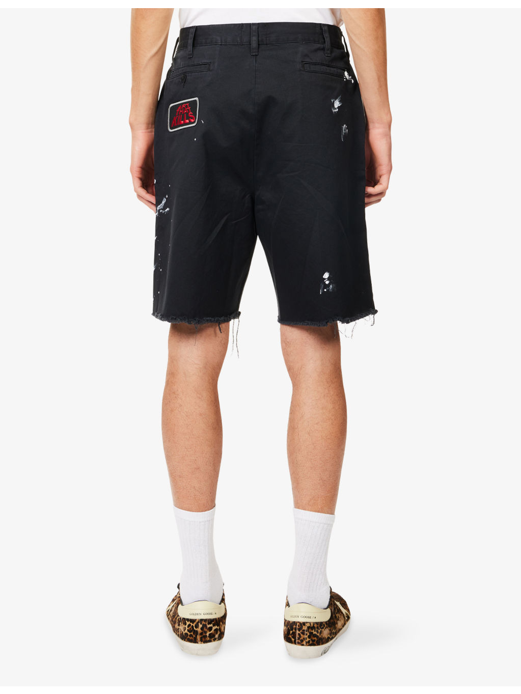 Art On Display Paint-Splatter Cotton-Chino Shorts - 4