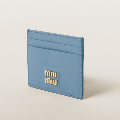 Miu Miu Madras leather card holder outlook