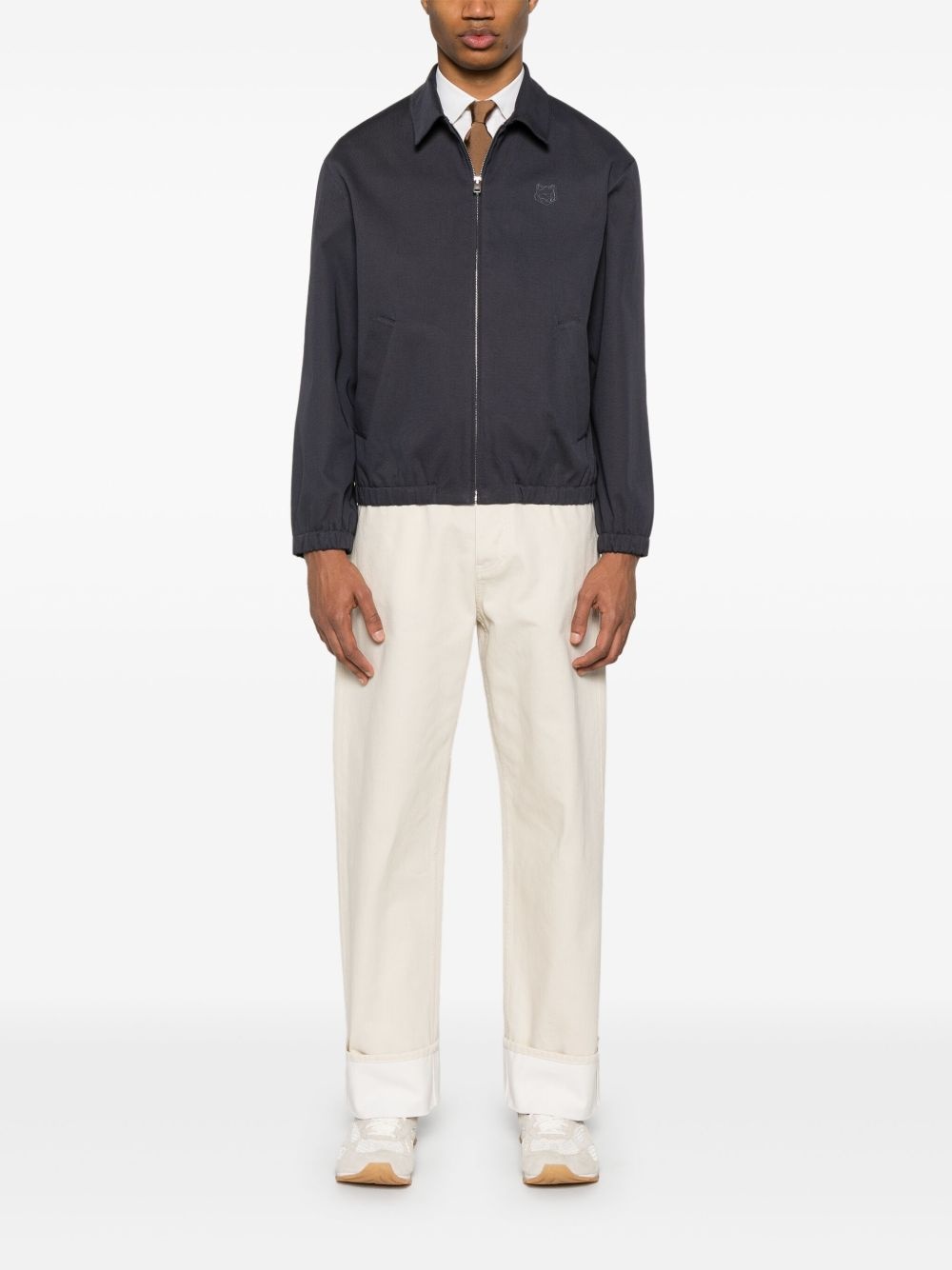 zip-up elasticated bomber jacket - 2