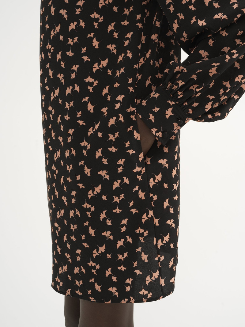 LONG-SLEEVE MINI DRESS IN PRINTED CRÊPE DE CHINE 6