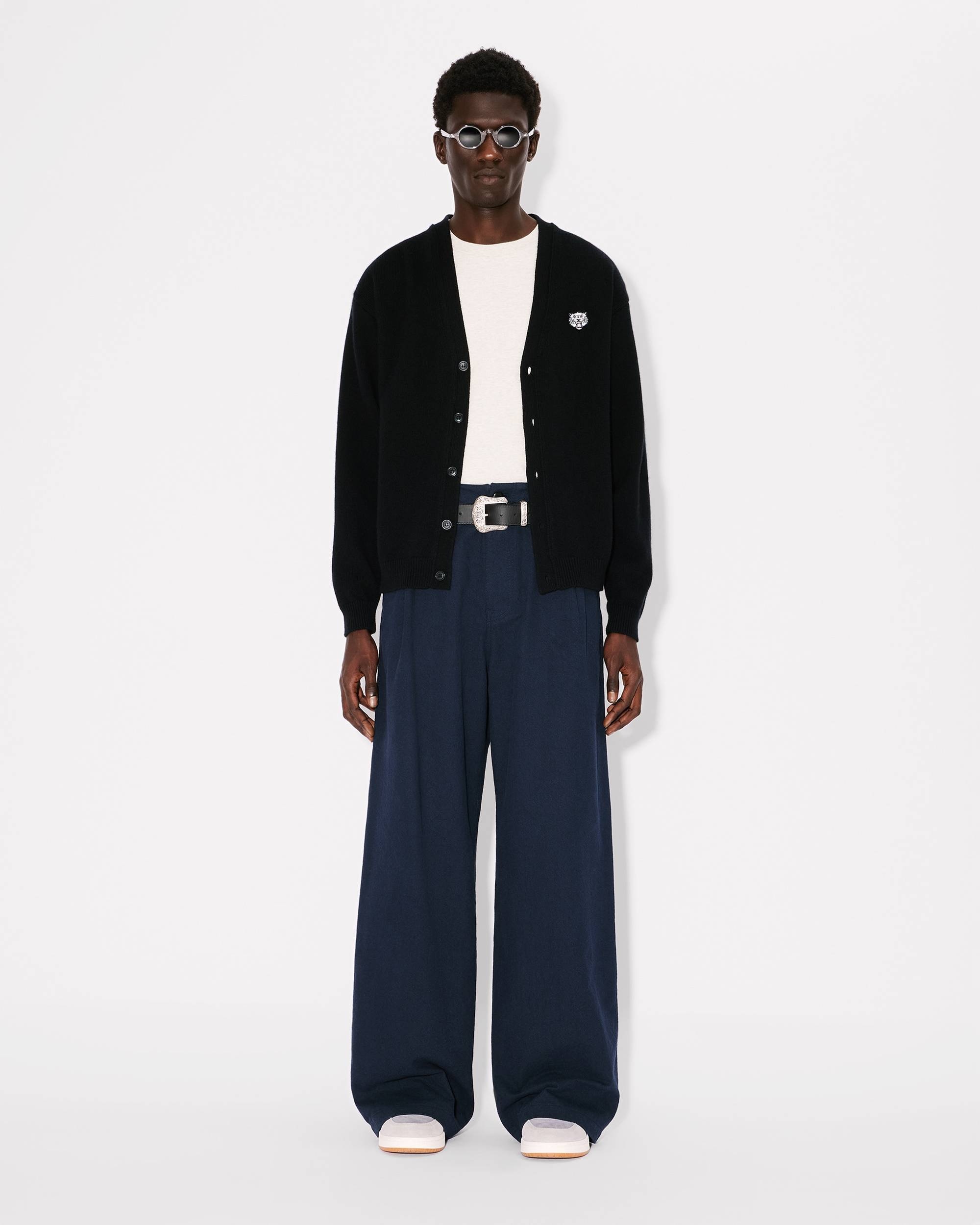 'KENZO Happy Tiger' embroidered cardigan in merino wool - 5