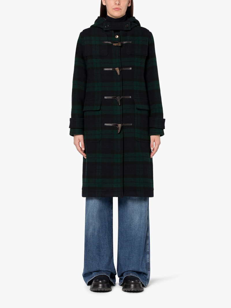 INVERALLAN BLACK WATCH WOOL DUFFLE COAT 3