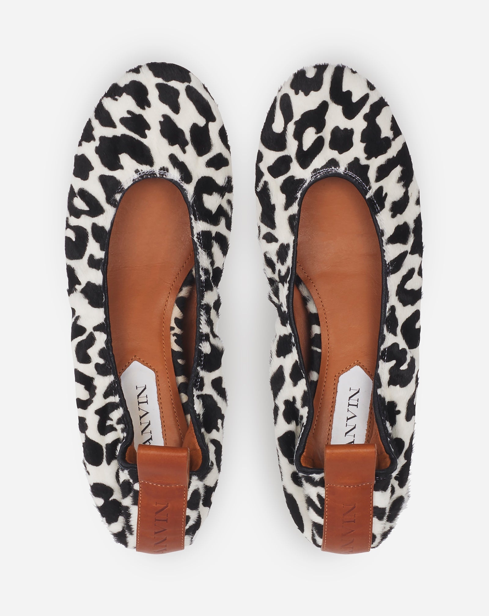 THE PONY-EFFECT LEATHER BALLERINA FLAT - 4