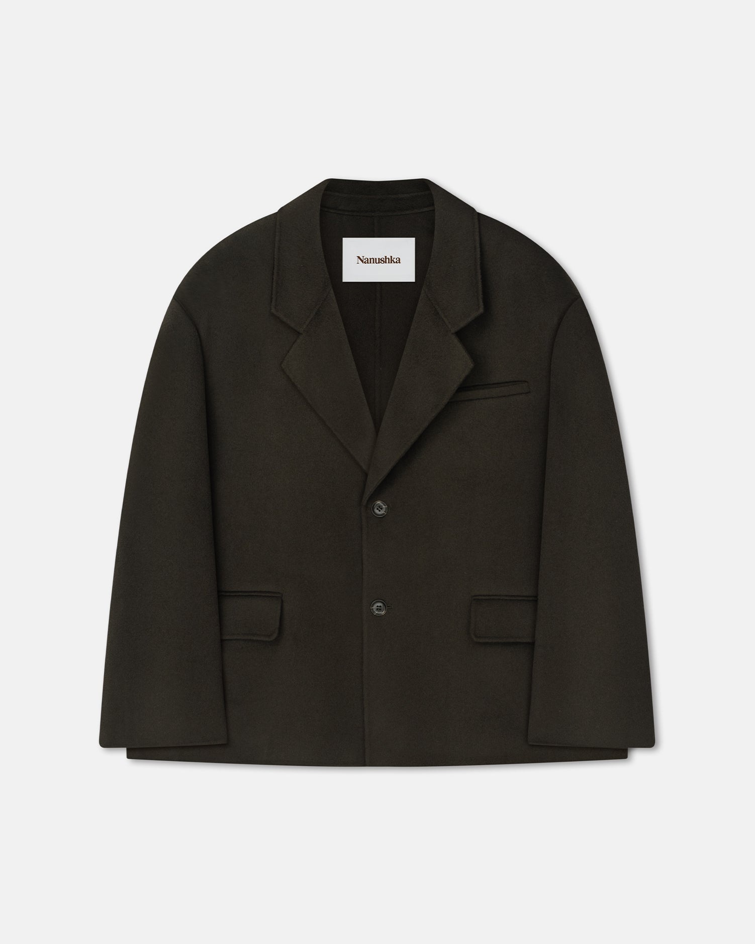 Double Wool And Silk Blend Blazer - 1