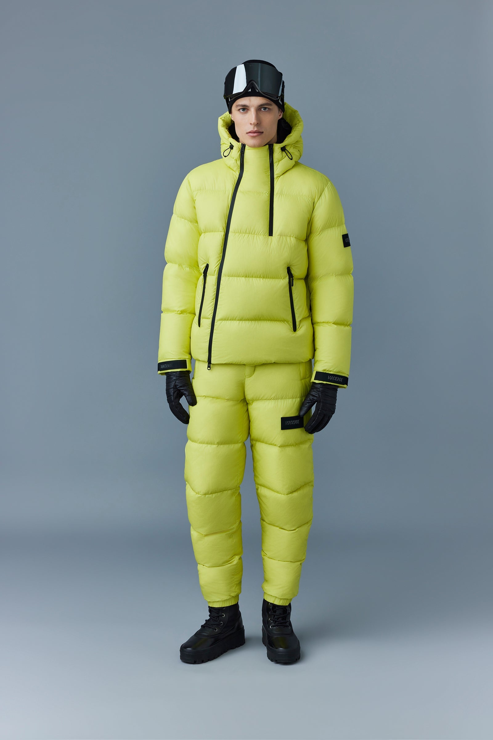 KENJI Down ski jacket with asymmetrical zip closure - 3