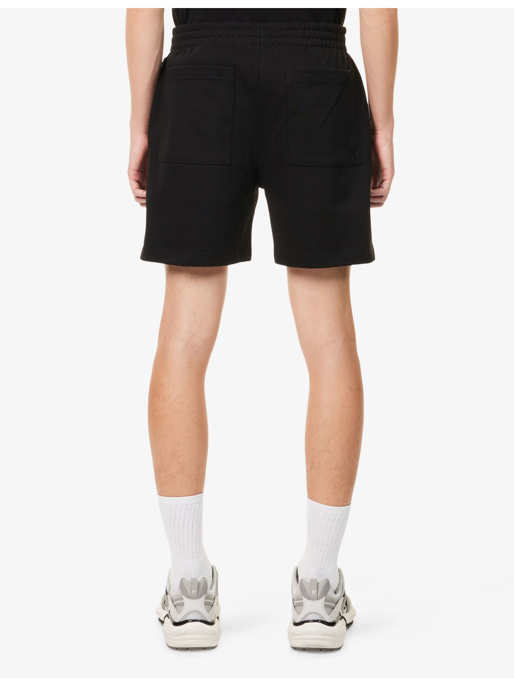 Initial Logo-Print Cotton Sweat Shorts - 4