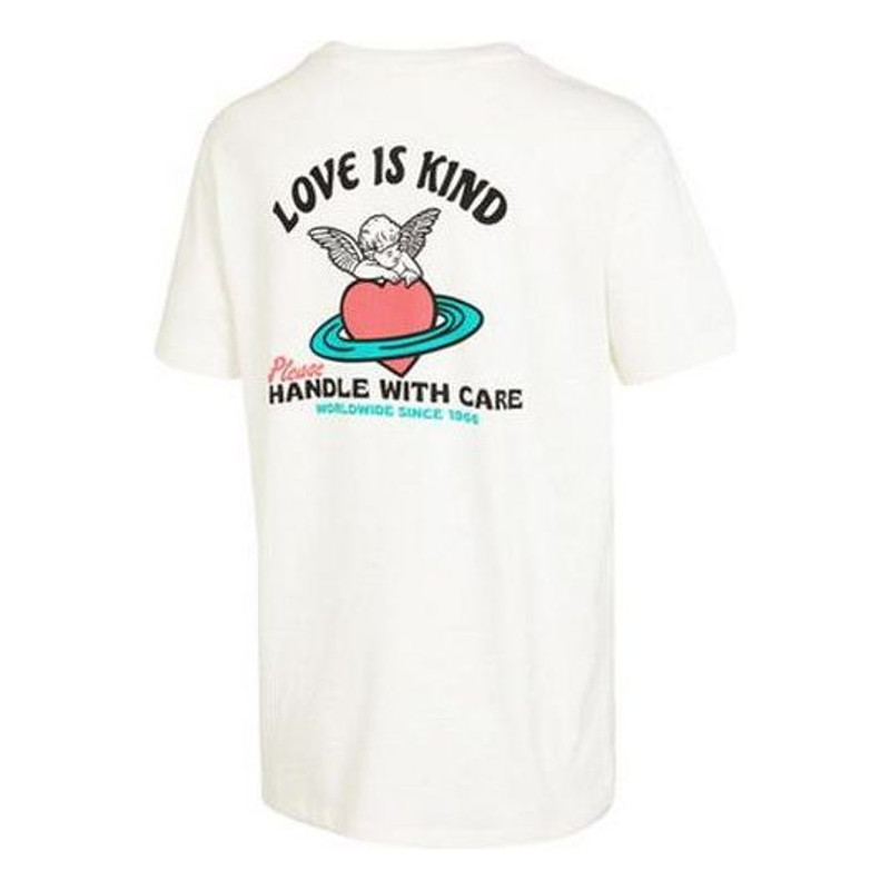 (WMNS) Vans Love Is Kind Boyfriend T-Shirt 'Marshmallow' VN0003KTFS8 1