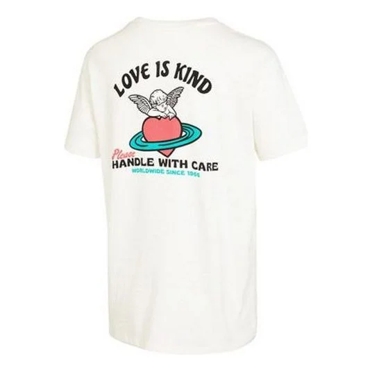 (WMNS) Vans Love Is Kind Boyfriend T-Shirt 'Marshmallow' VN0003KTFS8 - 1