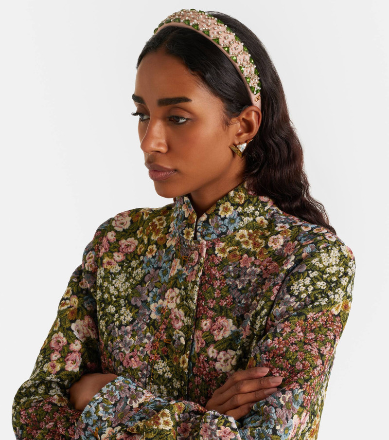 Valentino Crepe Couture embellished headband outlook