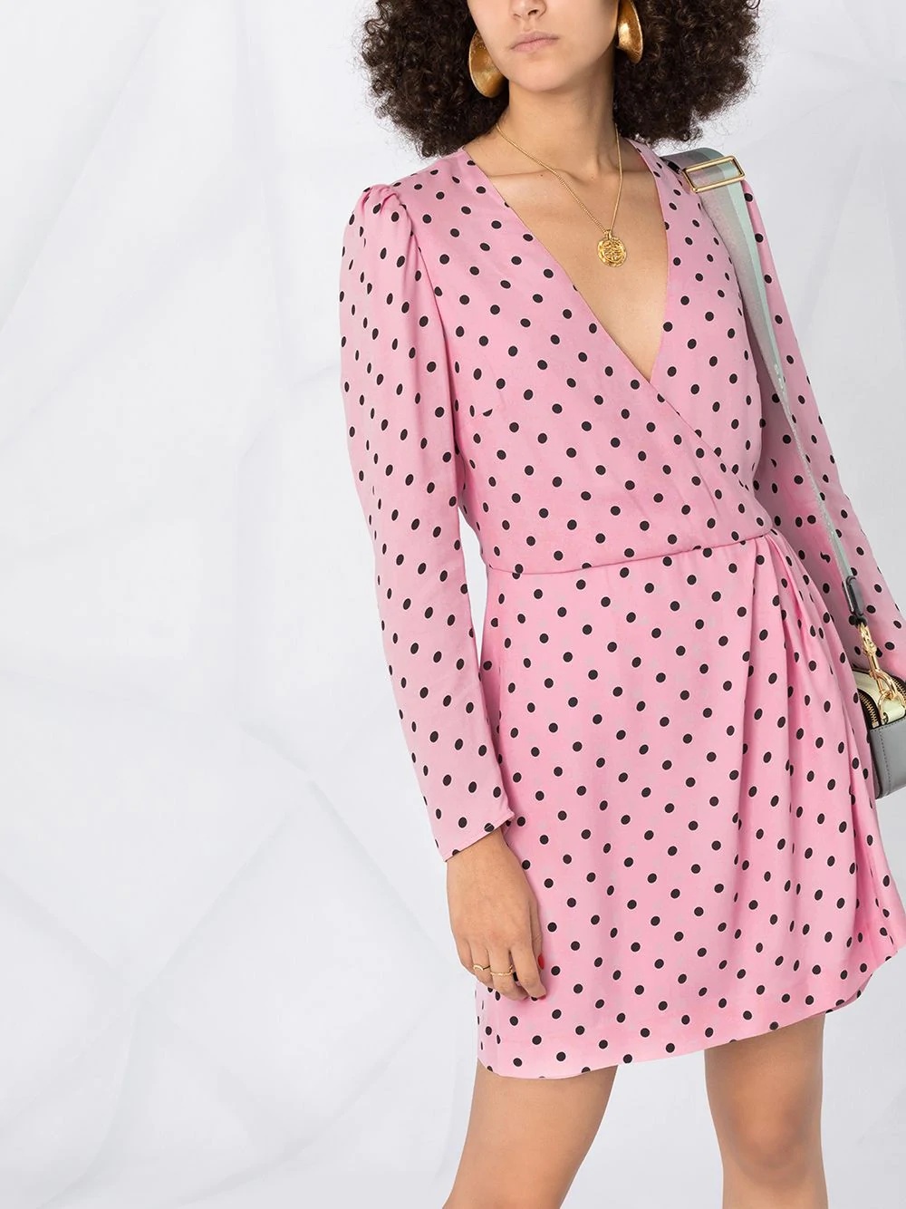 polka dot wrap dress - 5