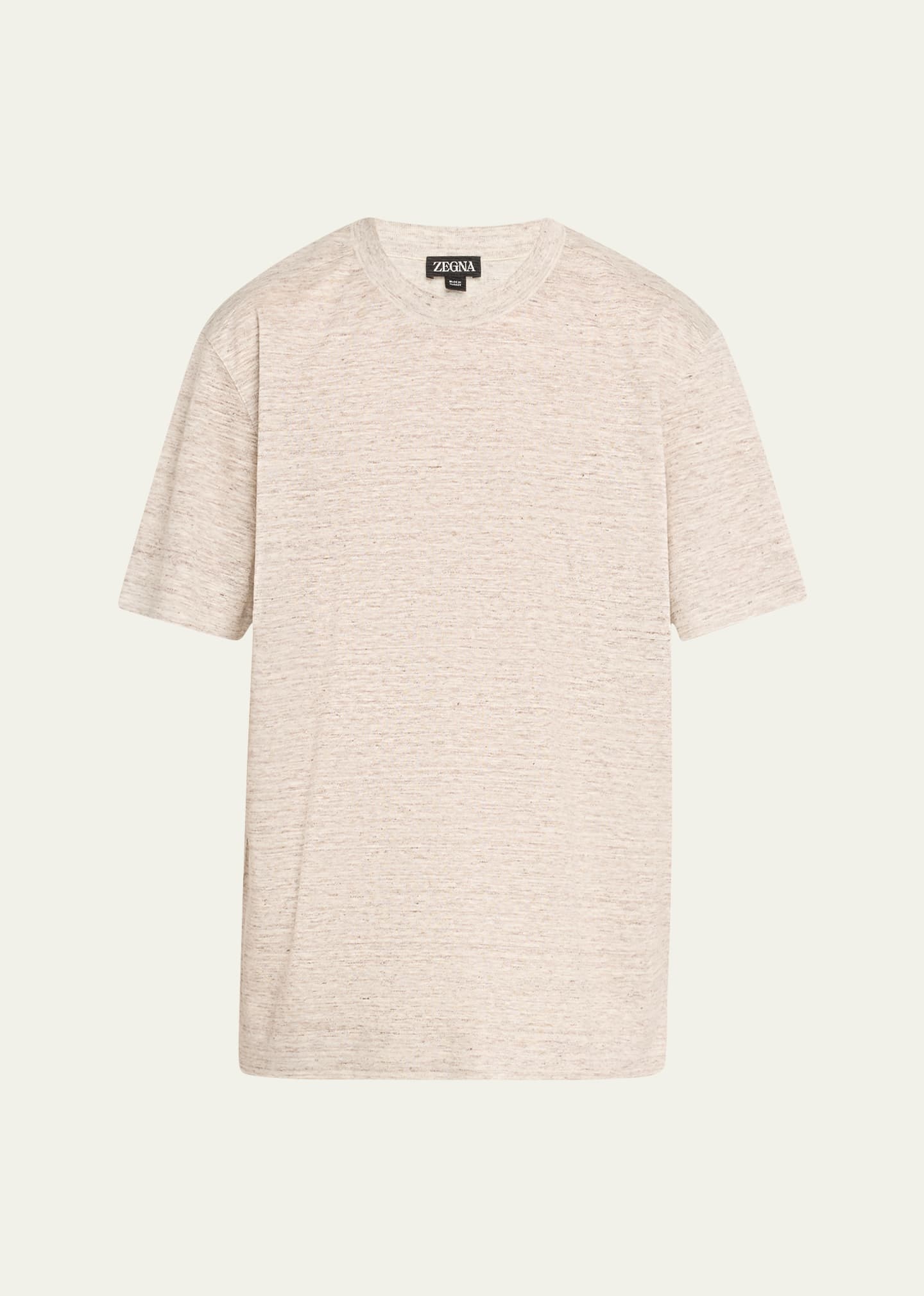 Men's Linen Crewneck T-Shirt - 1