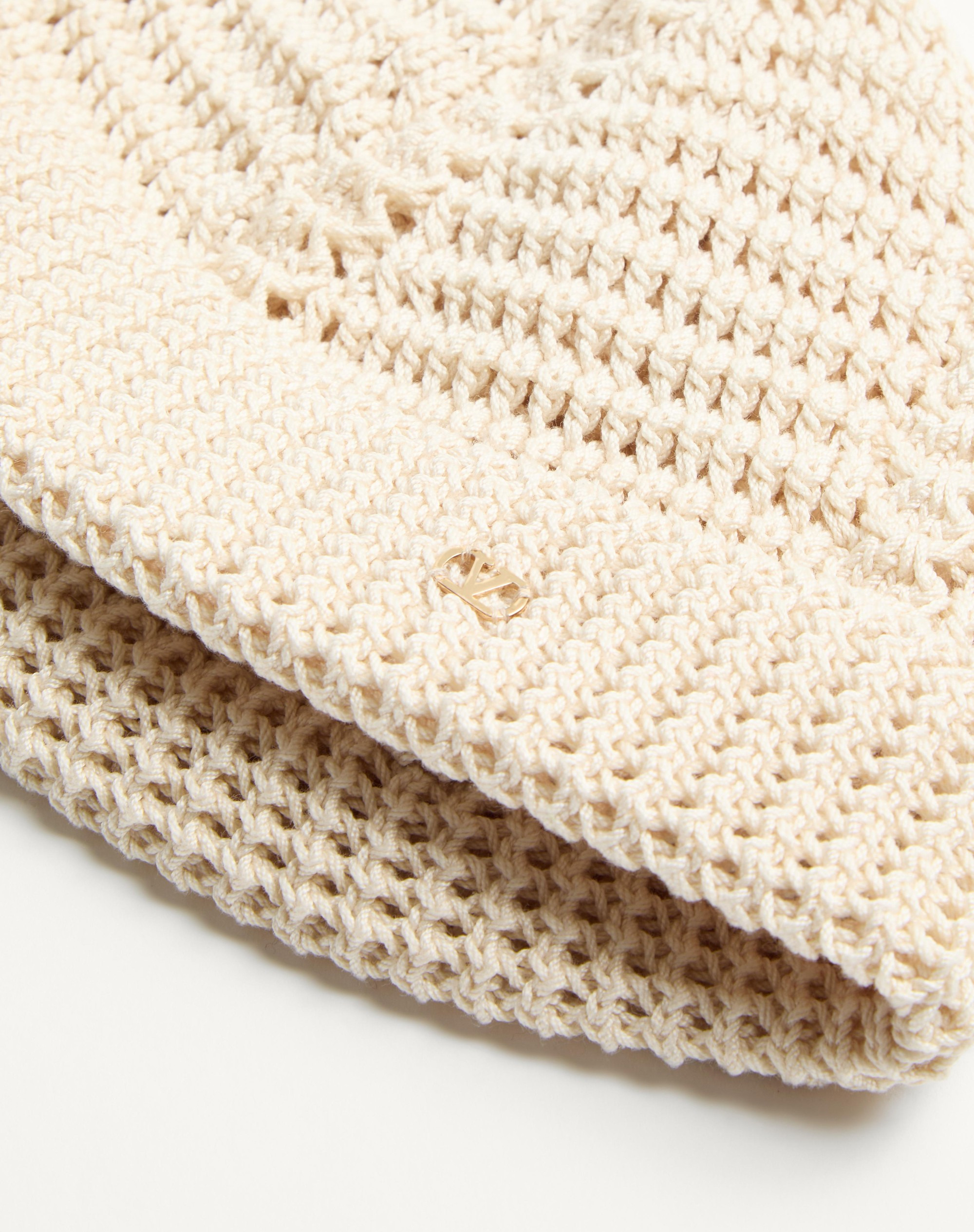 VLOGO SIGNATURE KNITTED COTTON BEANIE - 5