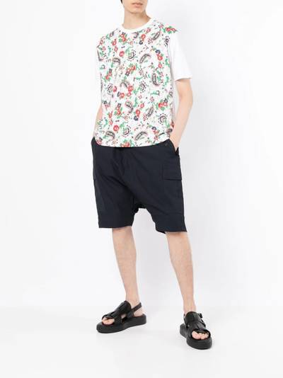 Junya Watanabe MAN striped drop-crotch shorts outlook