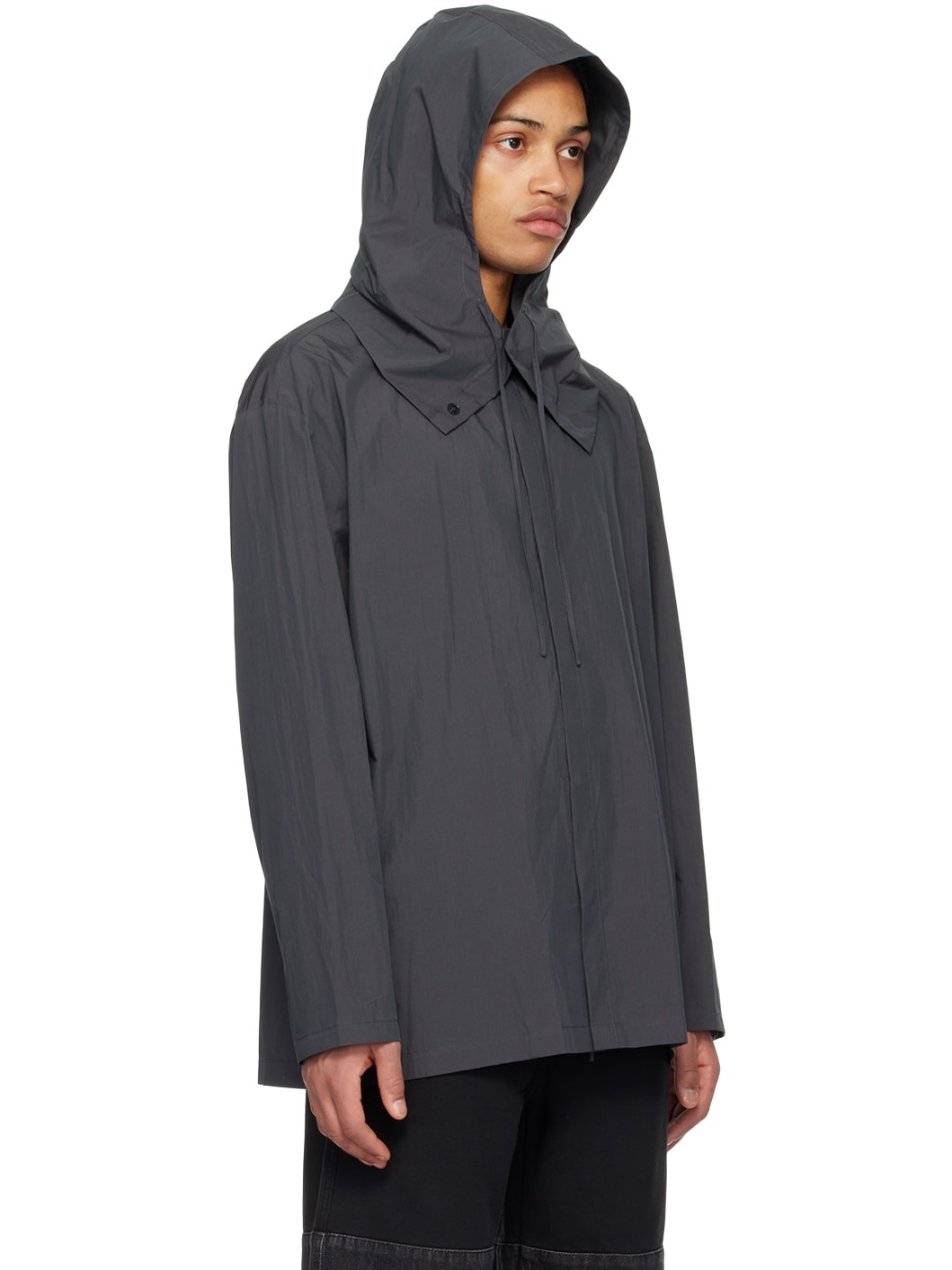 Gray Hooded Shirt - 2