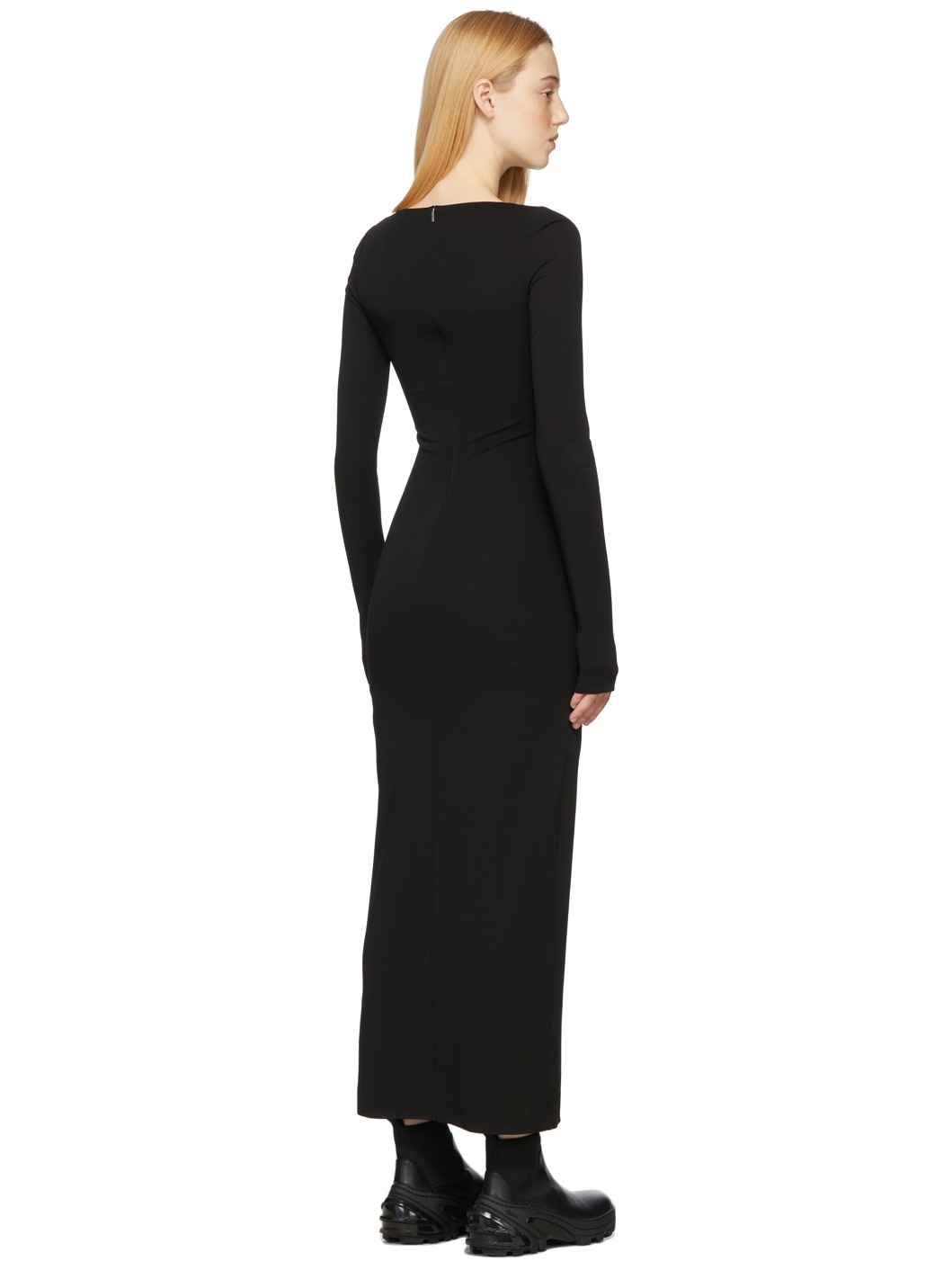Black Macrame Long Dress - 3