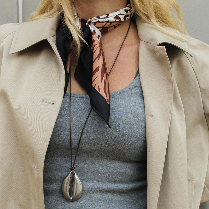 ANIMAL PRINT SCARF BROWN MULTI 10