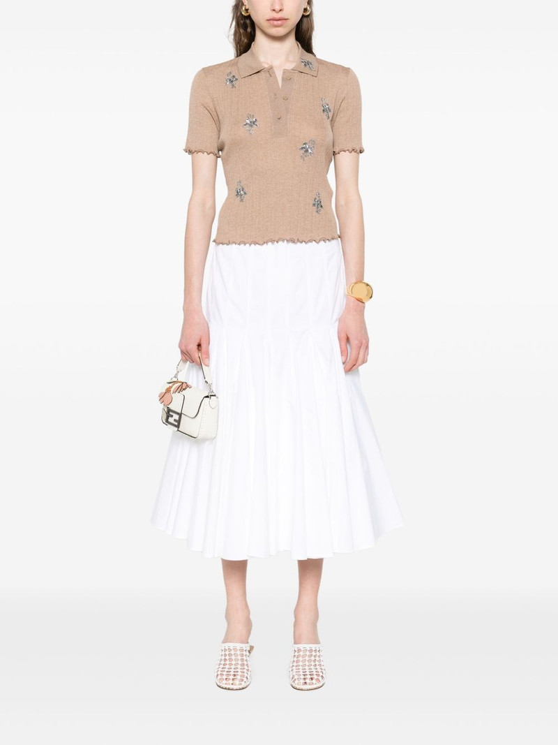 FENDI short-sleeve cropped polo top outlook