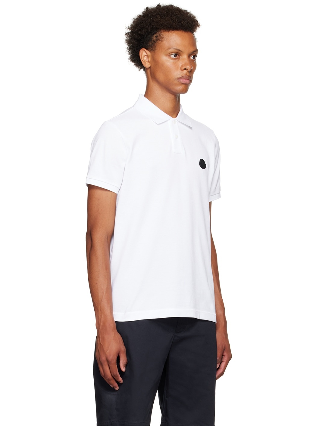 White Cotton Polo - 2