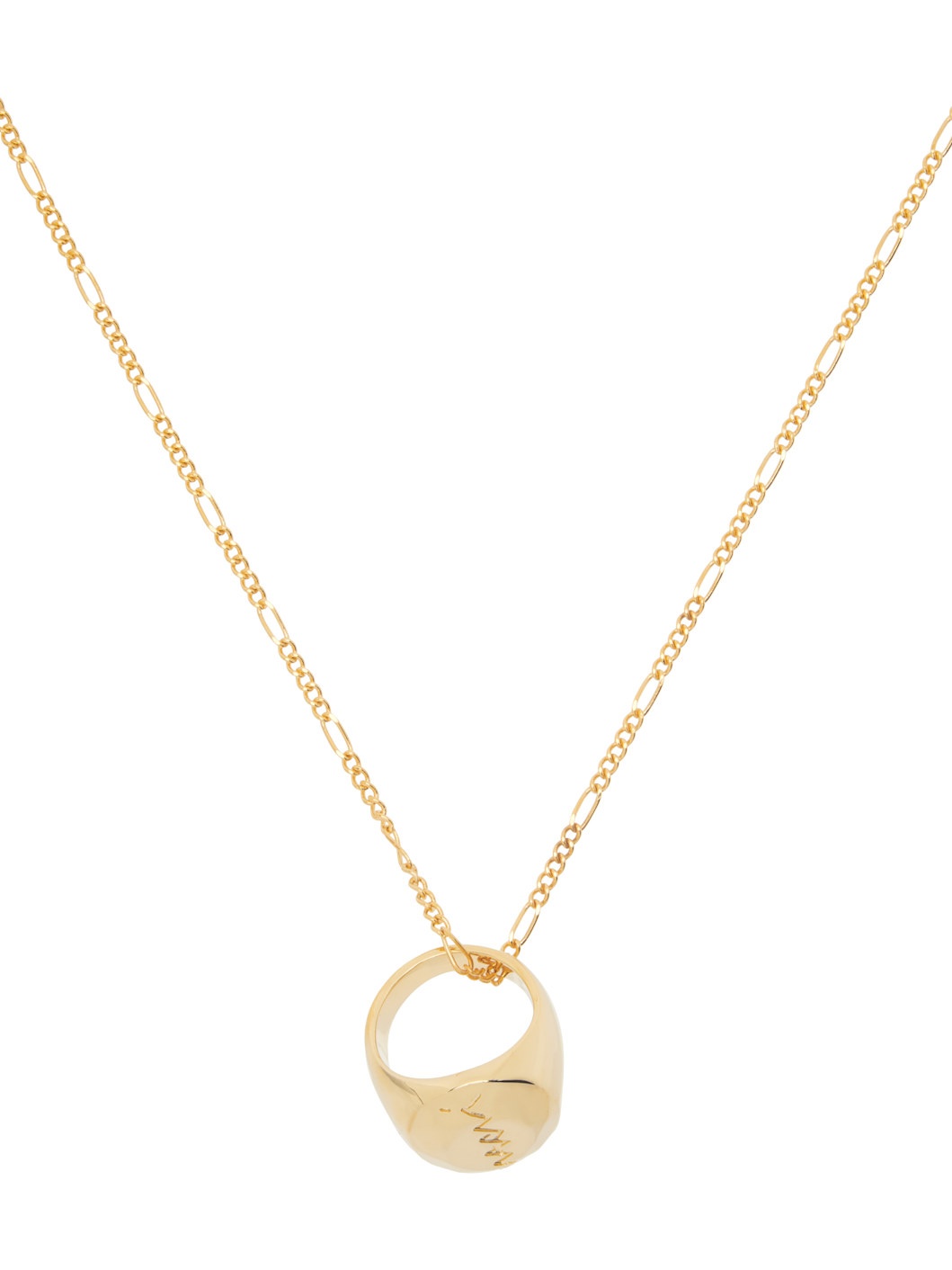 Gold Ring Pendant Necklace - 2