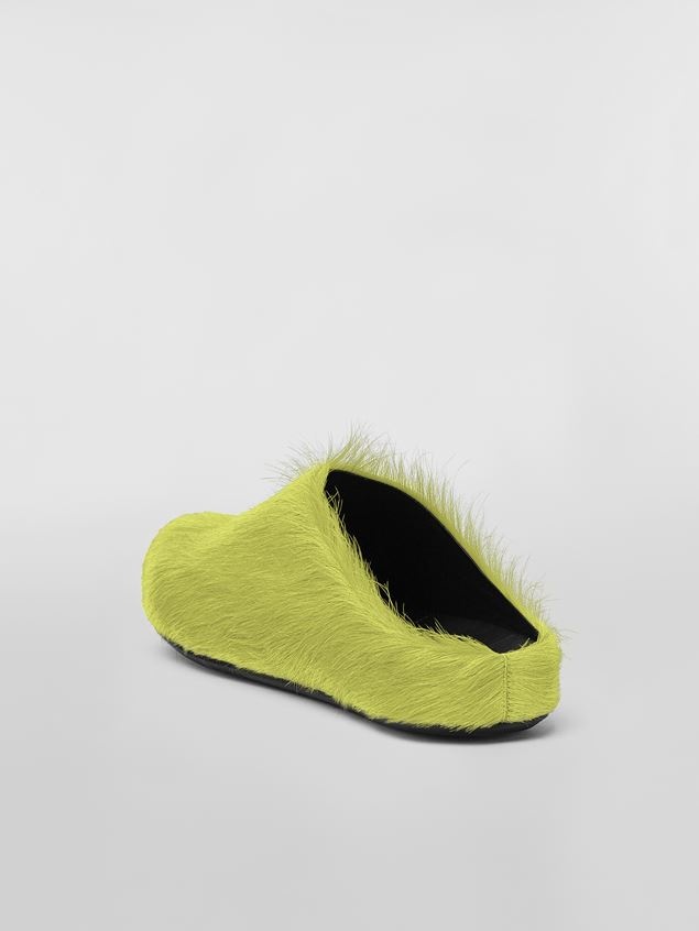 LIME LONG-HAIR CALFSKIN FUSSBETT SABOT - 3