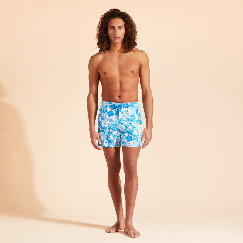 Men Stretch Swim Trunks Tahiti Flowers 1