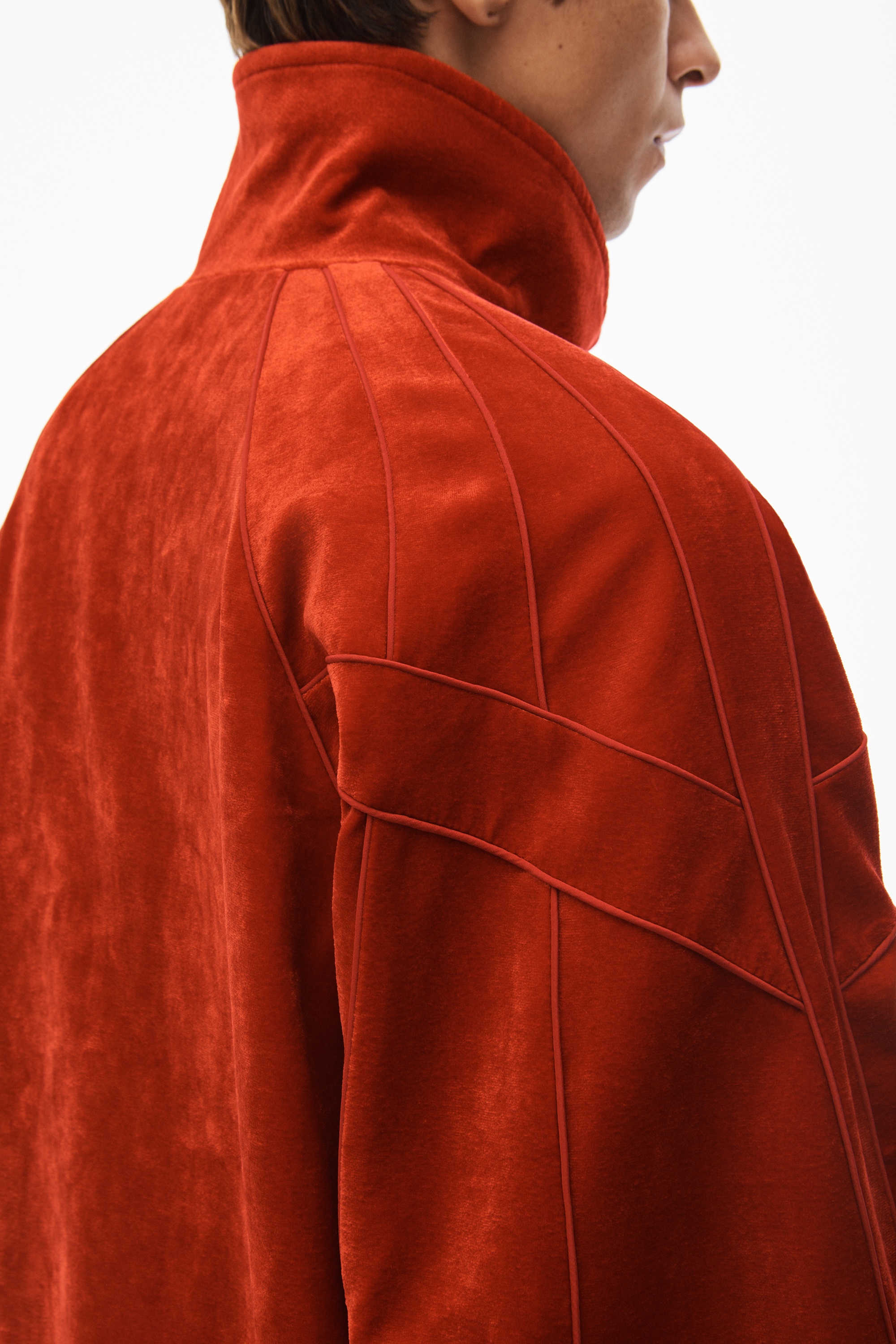 TRACK JACKET IN CRUSHED VELOUR - 6