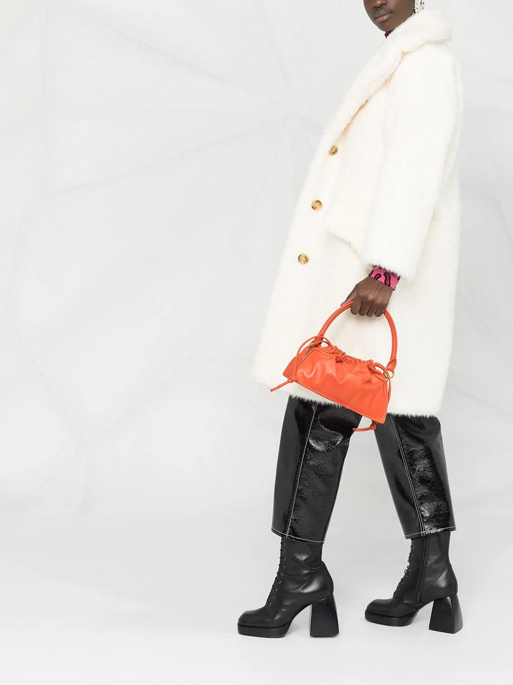 faux-fur collar coat - 6