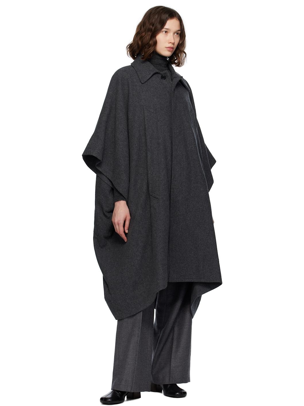 Gray Tailored Wool Trousers - 4