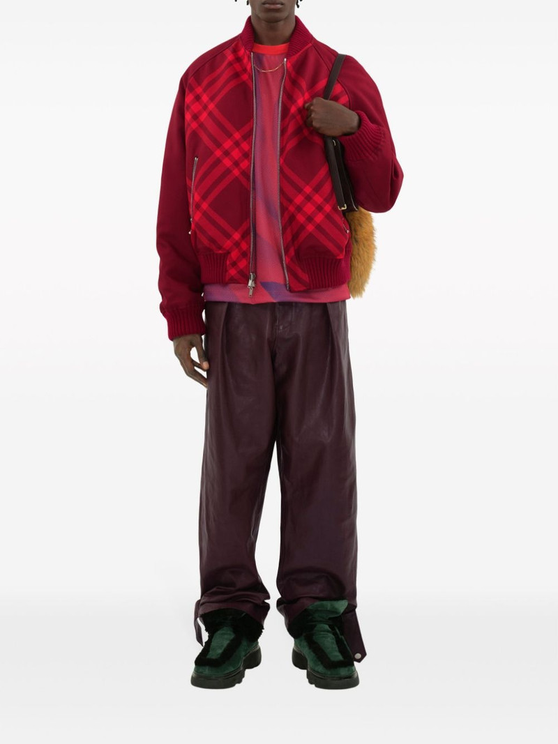 Burberry reversible check-print bomber jacket outlook